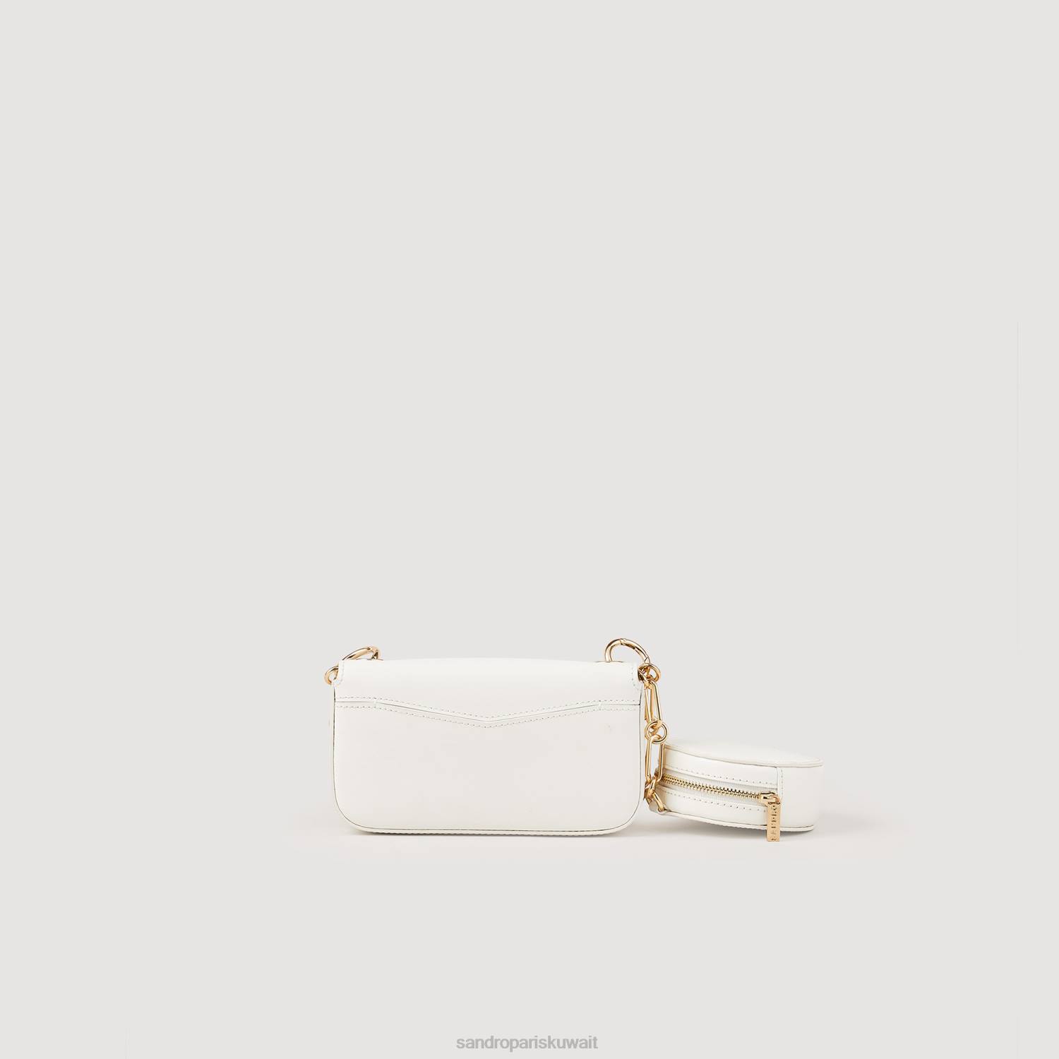 مُكَمِّلات Sandro Paris حقيبة توتيمو مع حزام سلسلة 0 (أبيض) نحيف ZJ00568