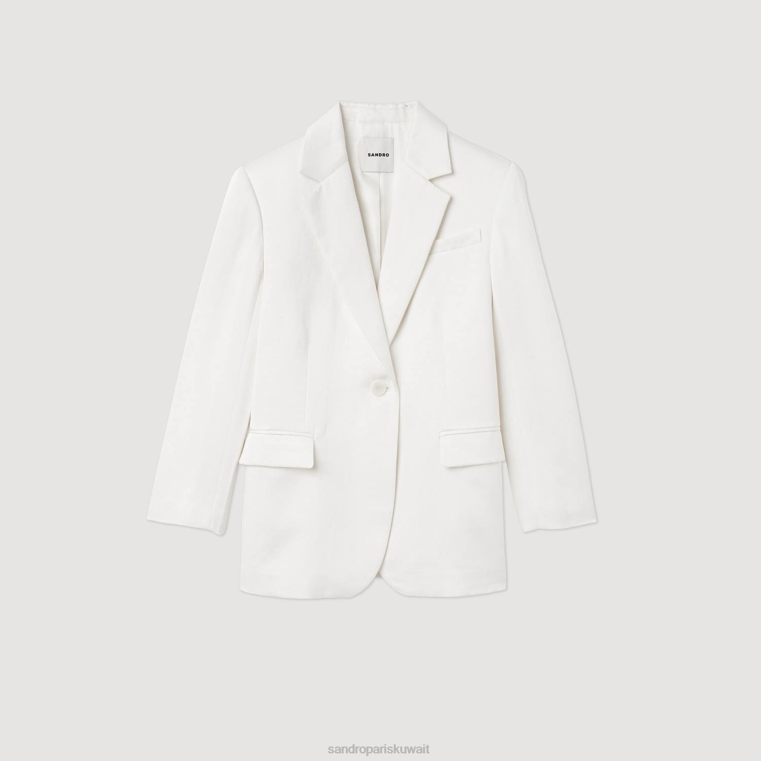 ثياب Sandro Paris سترة مصممة أبيض نحيف ZJ00140