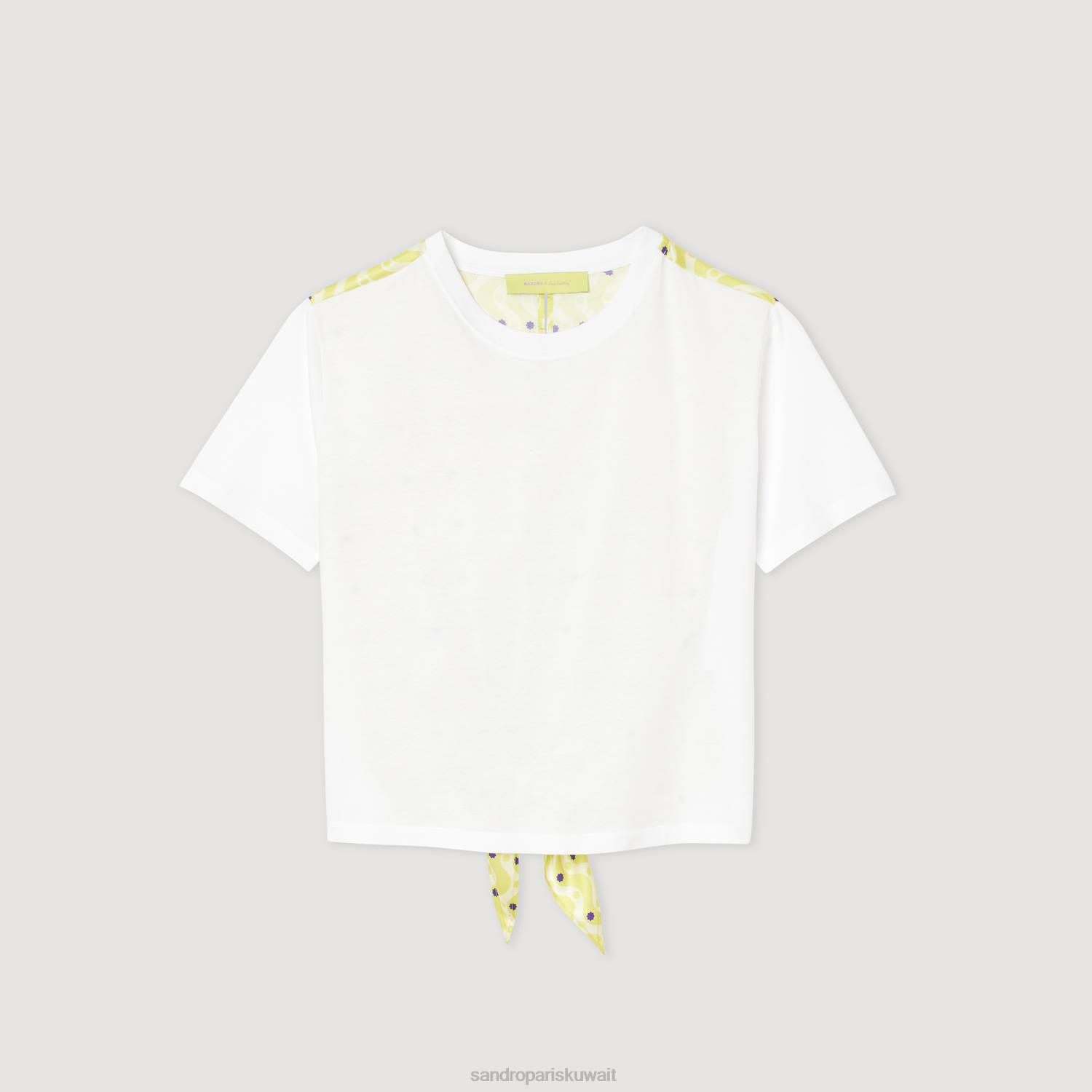 ثياب Sandro Paris تيشيرت بطبعة نجمة أصفر/أرجواني نحيف ZJ00160