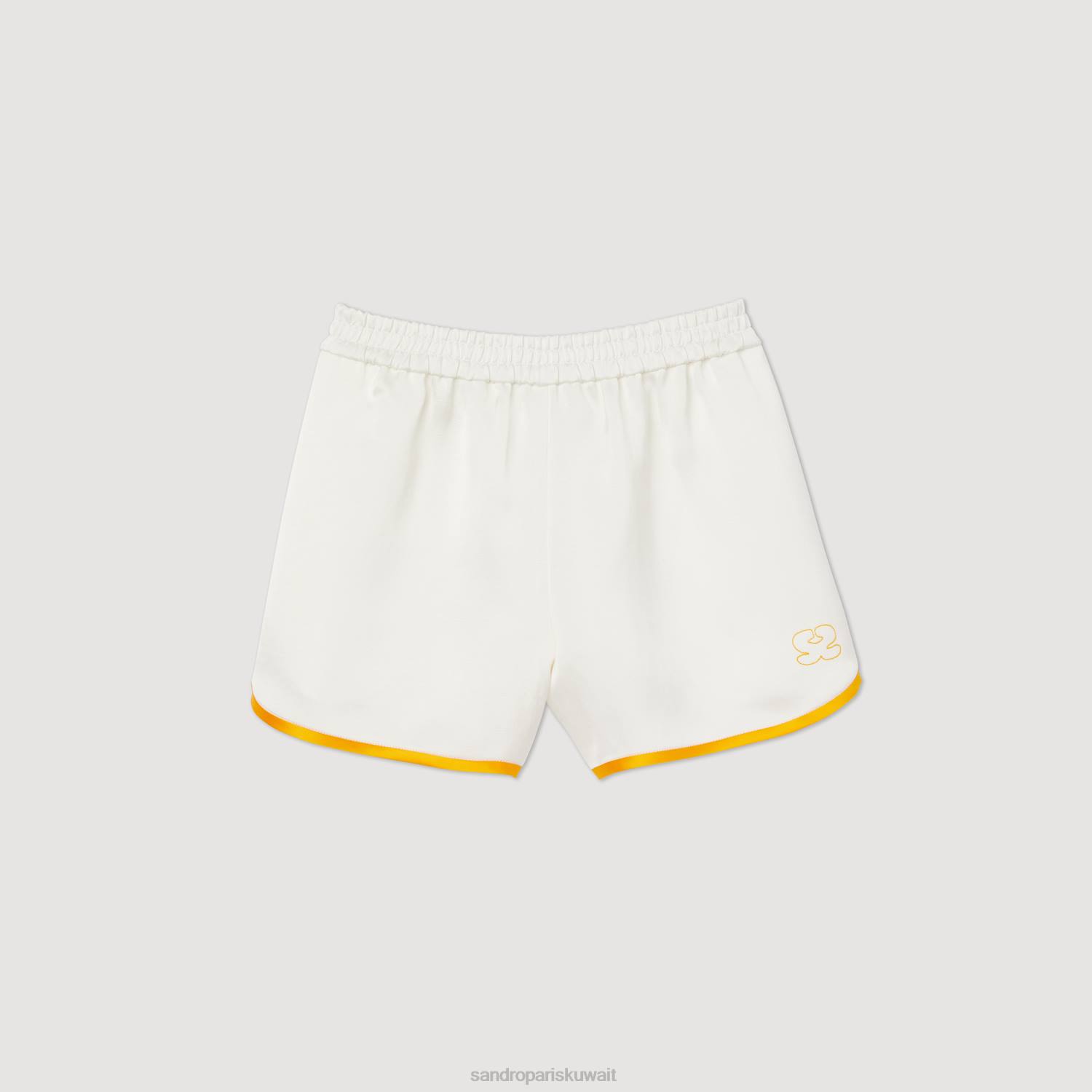 ثياب Sandro Paris شورت واسع بيج فاتح نحيف ZJ00221