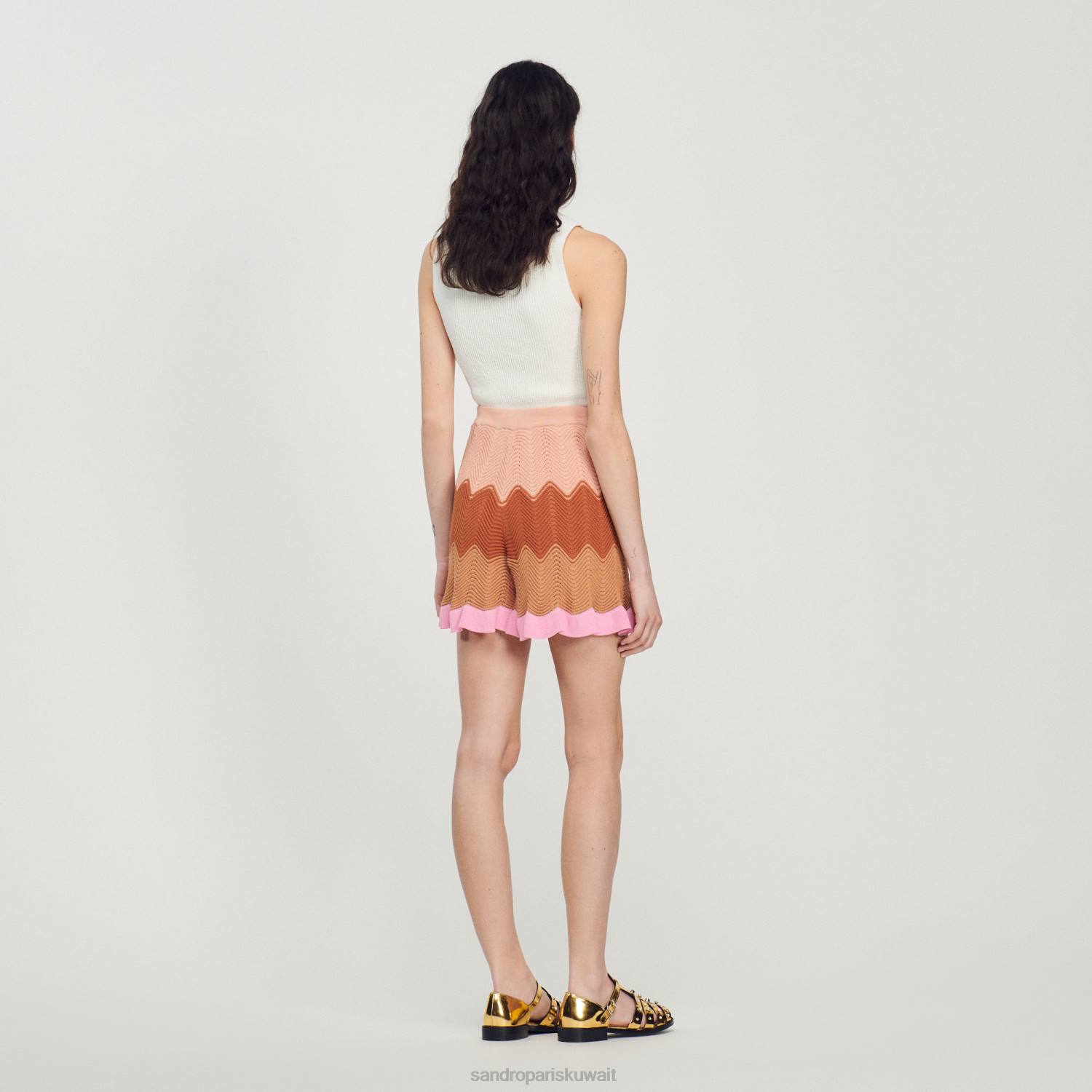 ثياب Sandro Paris السراويل متماسكة متعدد الألوان نحيف ZJ00227