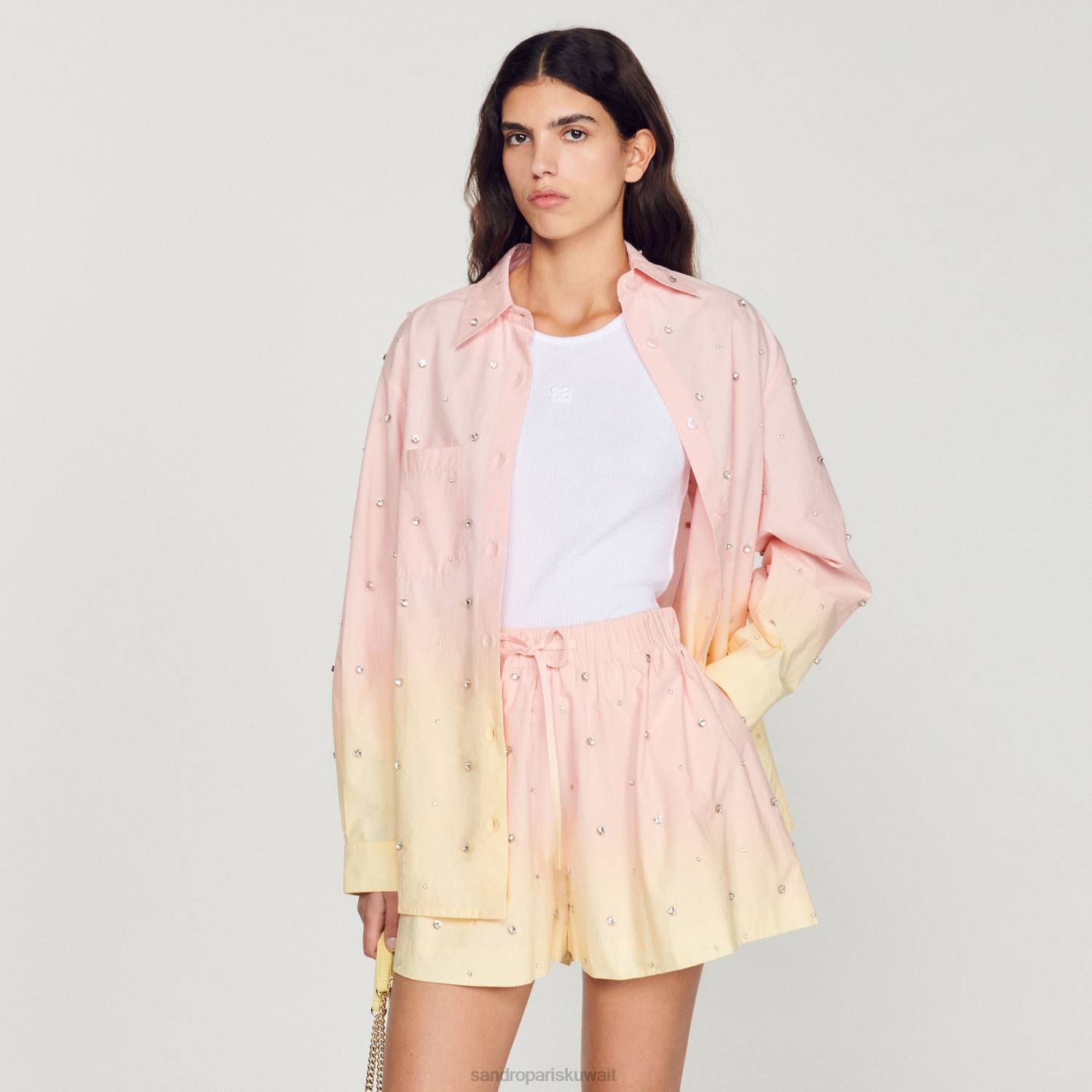 ثياب Sandro Paris شورت واسع متعدد الألوان نحيف ZJ00264