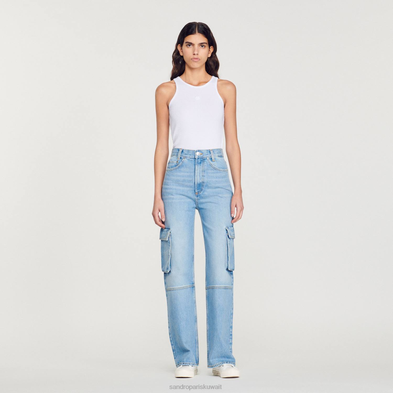 ثياب Sandro Paris جينز البضائع ضوء بو جان نحيف ZJ00289