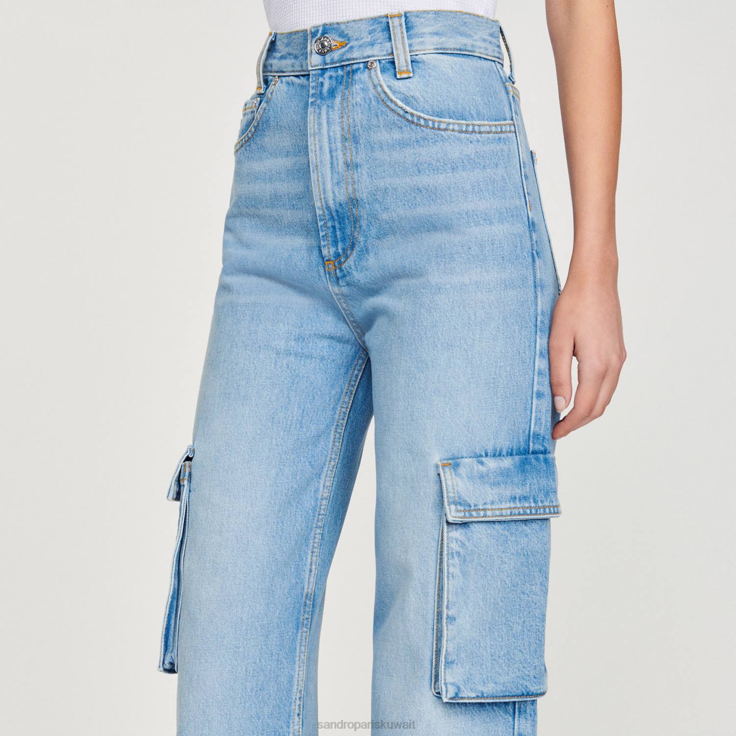 ثياب Sandro Paris جينز البضائع ضوء بو جان نحيف ZJ00289