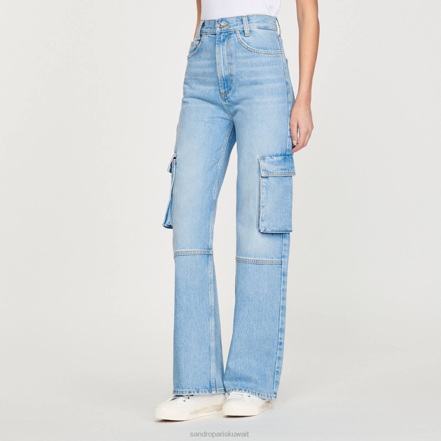 ثياب Sandro Paris جينز البضائع ضوء بو جان نحيف ZJ00289