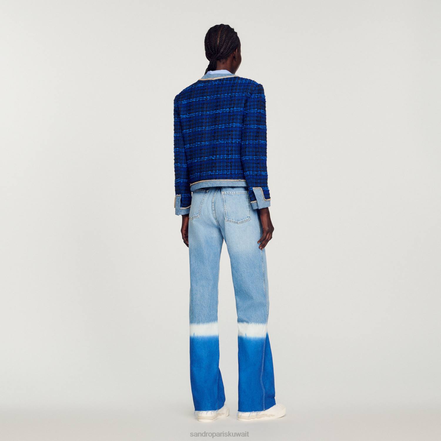 ثياب Sandro Paris سترة صوفية ازرقلكهرباءيهية نحيف ZJ00290