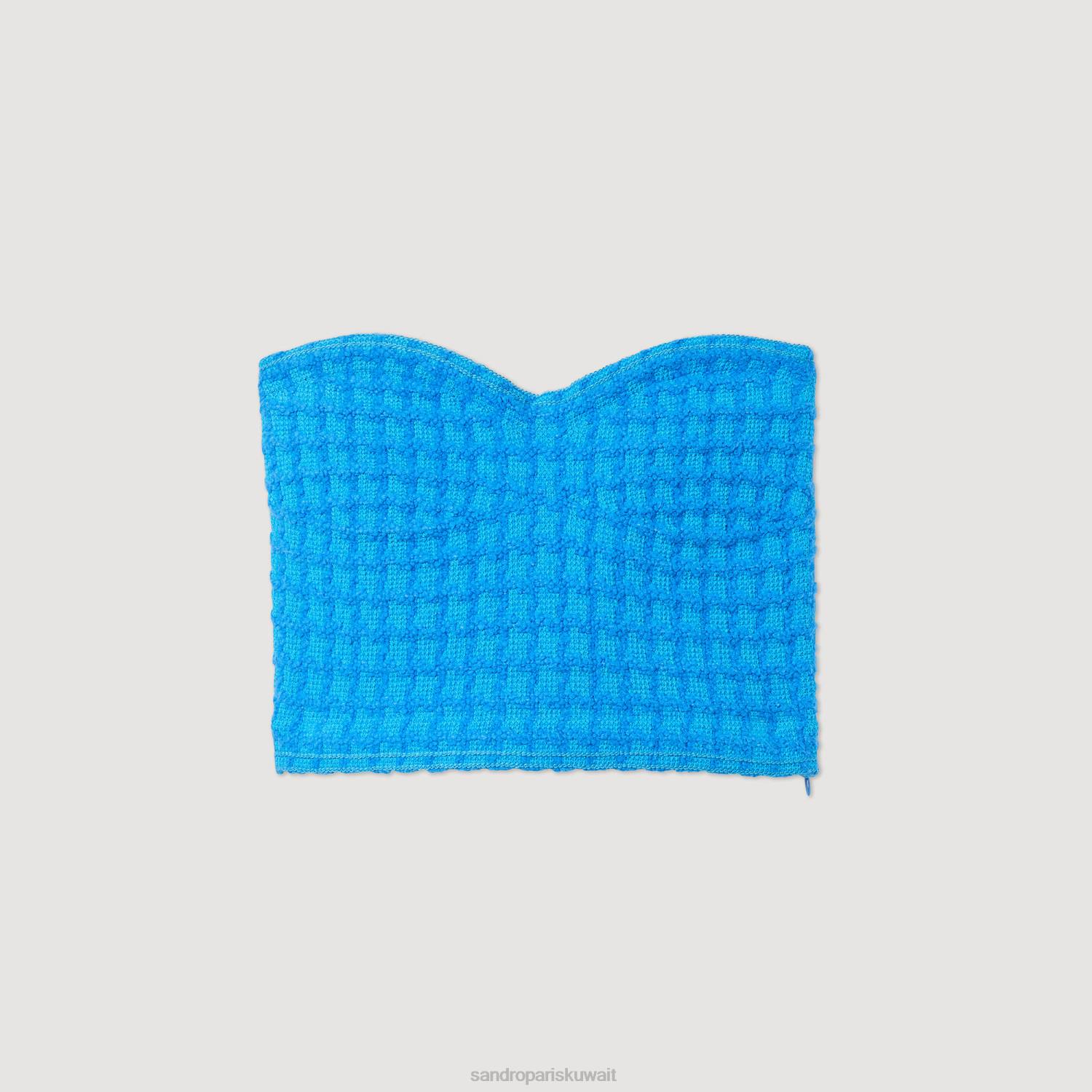 ثياب Sandro Paris اقتصاص التويد بوستير ازرقلكهرباءيهية نحيف ZJ00299