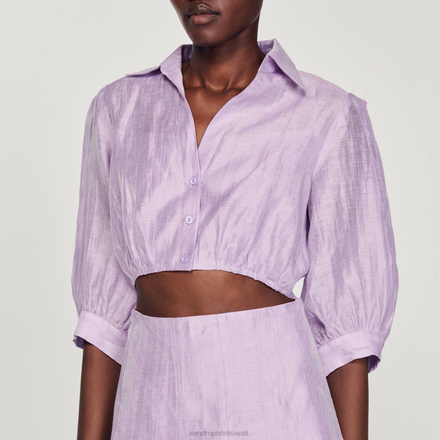 ثياب Sandro Paris فستان قصير مفتوح خبازي نحيف ZJ00359