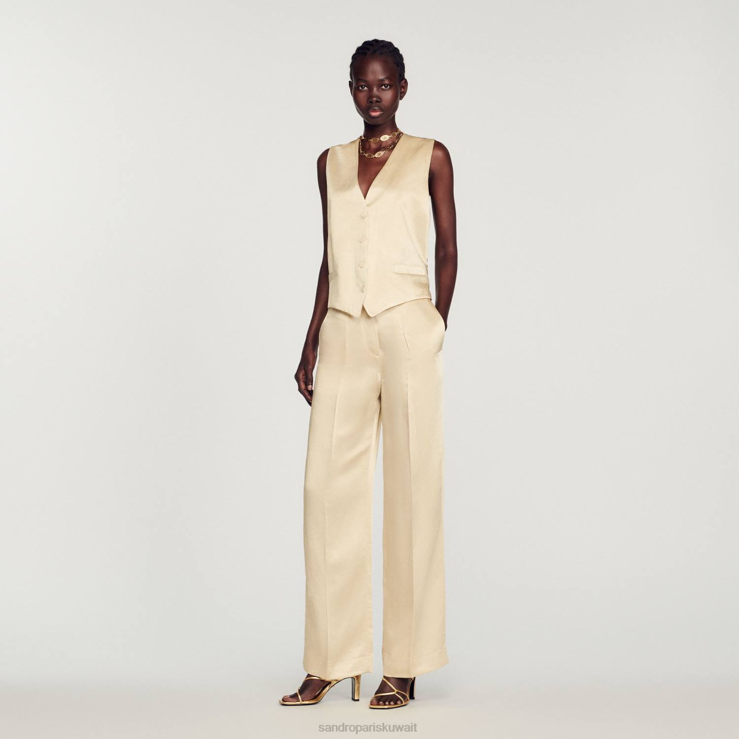 ثياب Sandro Paris صدار الطباشير نحيف ZJ00365