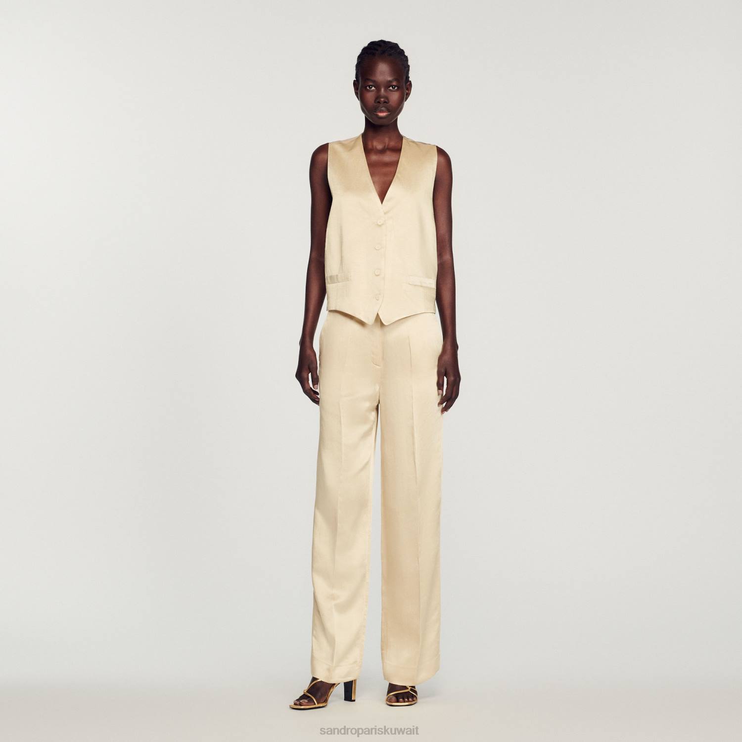 ثياب Sandro Paris صدار الطباشير نحيف ZJ00365