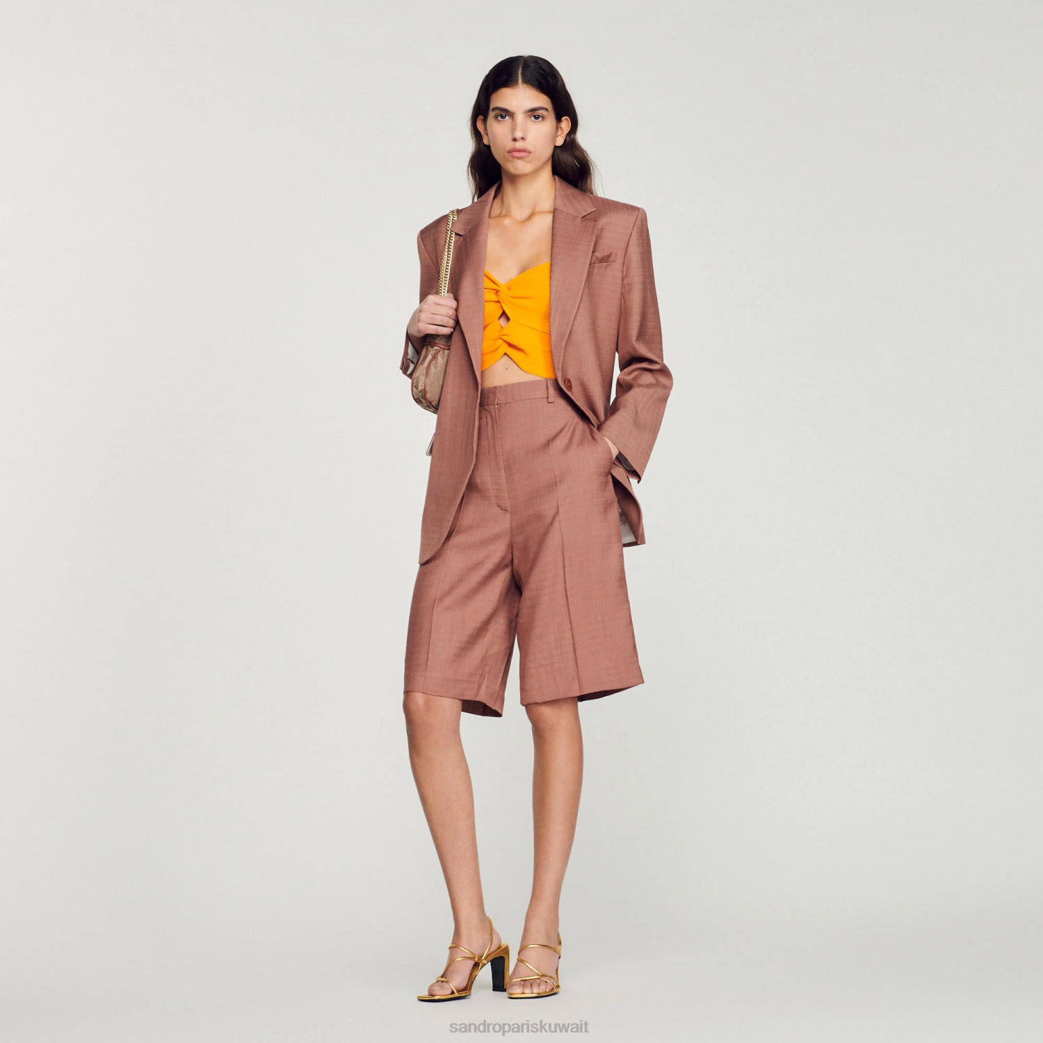 ثياب Sandro Paris برمودا مصممة فخار نحيف ZJ00374