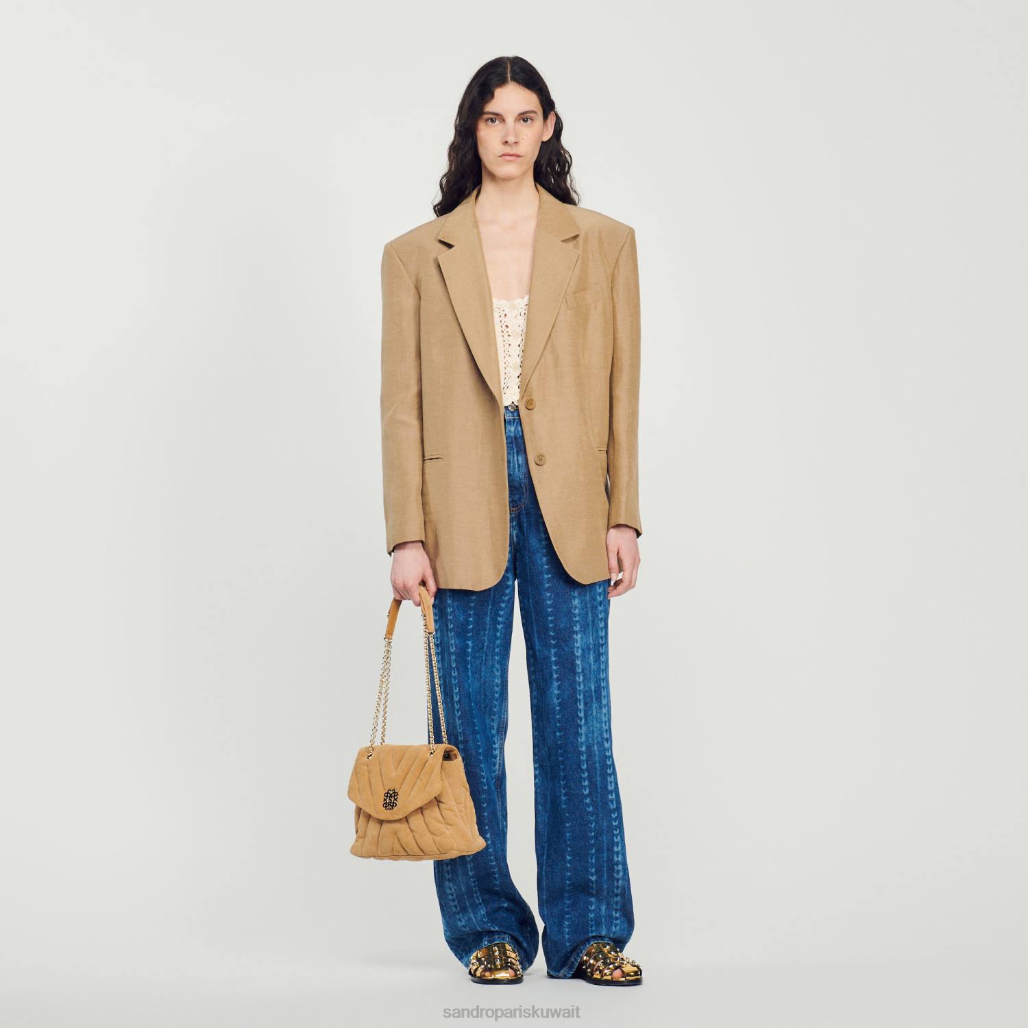 ثياب Sandro Paris سترة مصممة أرض نحيف ZJ00379