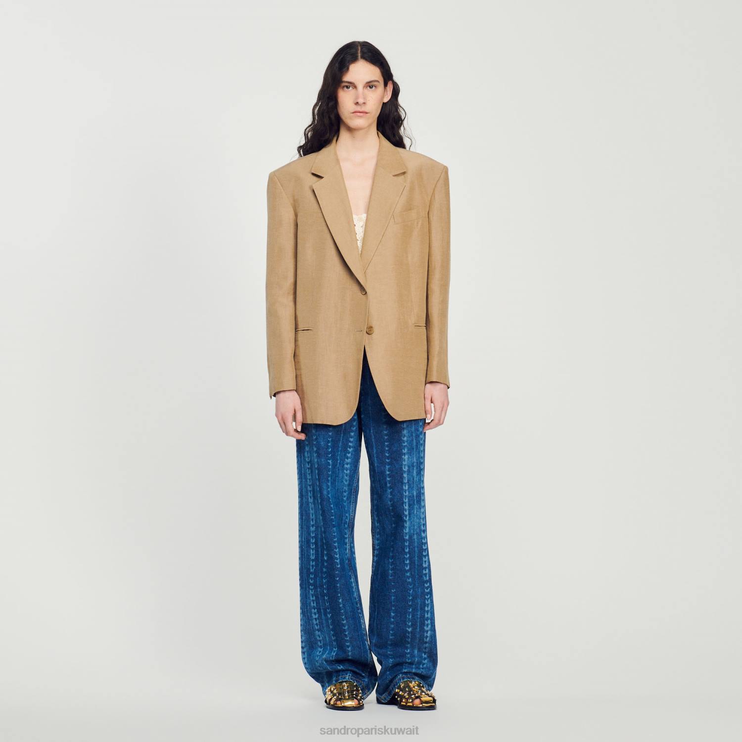 ثياب Sandro Paris سترة مصممة أرض نحيف ZJ00379