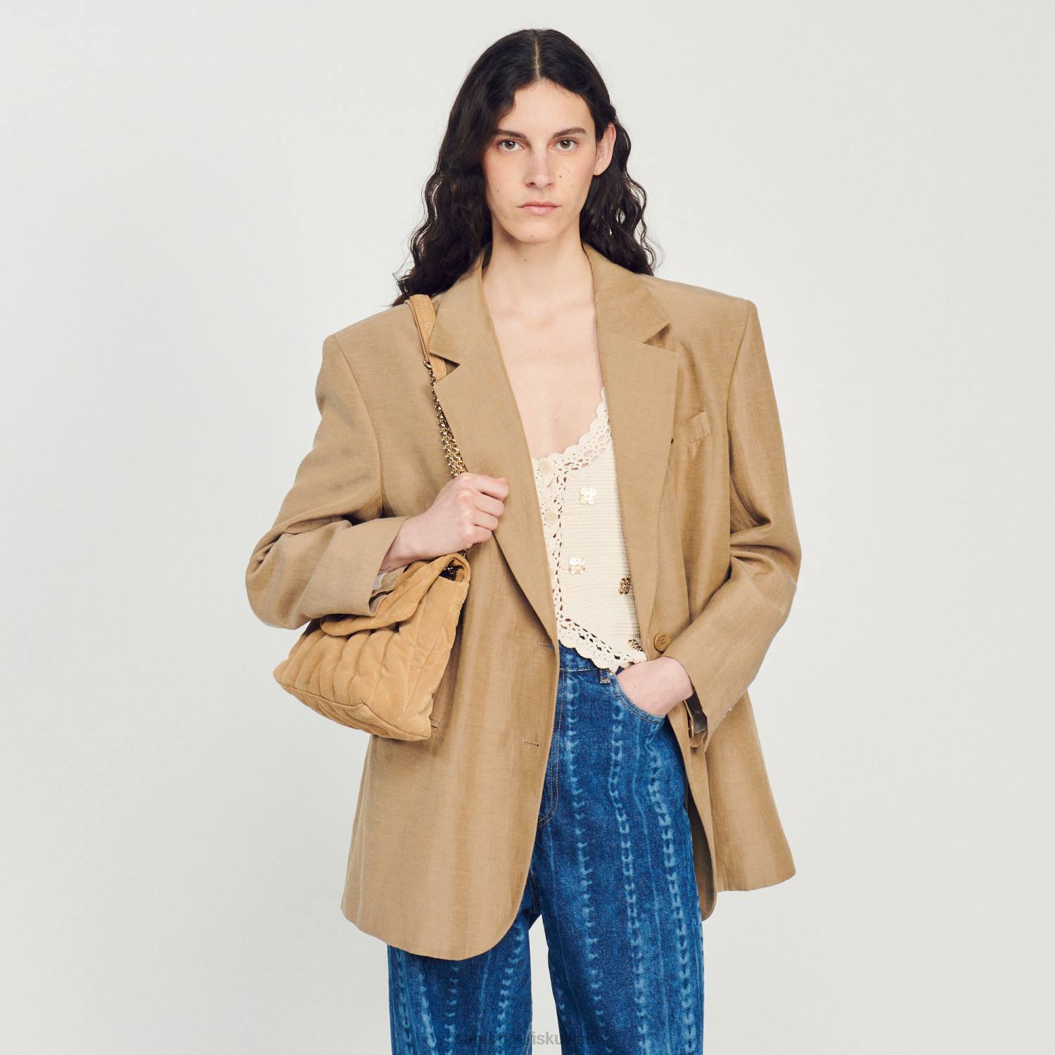 ثياب Sandro Paris سترة مصممة أرض نحيف ZJ00379