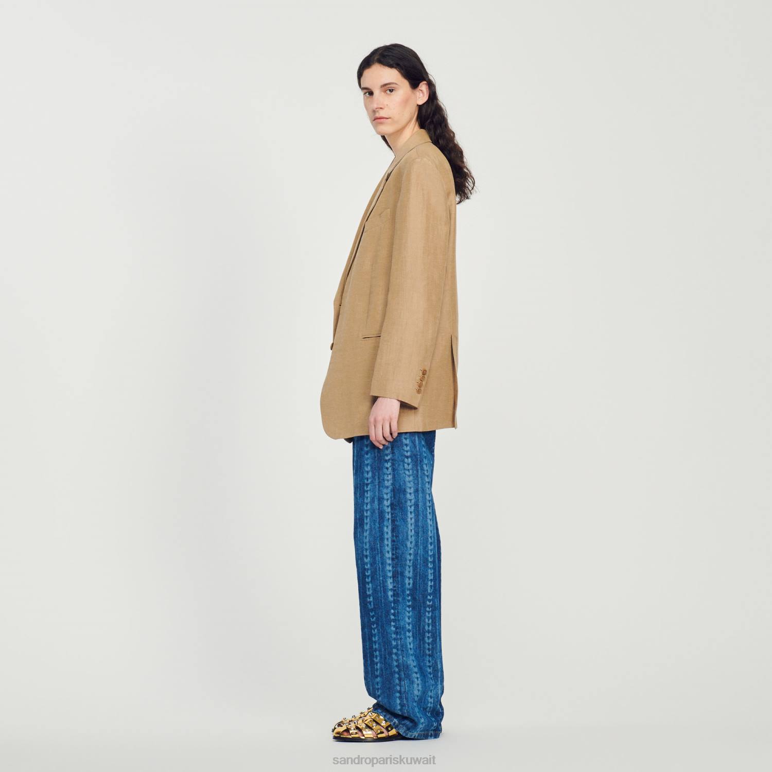 ثياب Sandro Paris سترة مصممة أرض نحيف ZJ00379