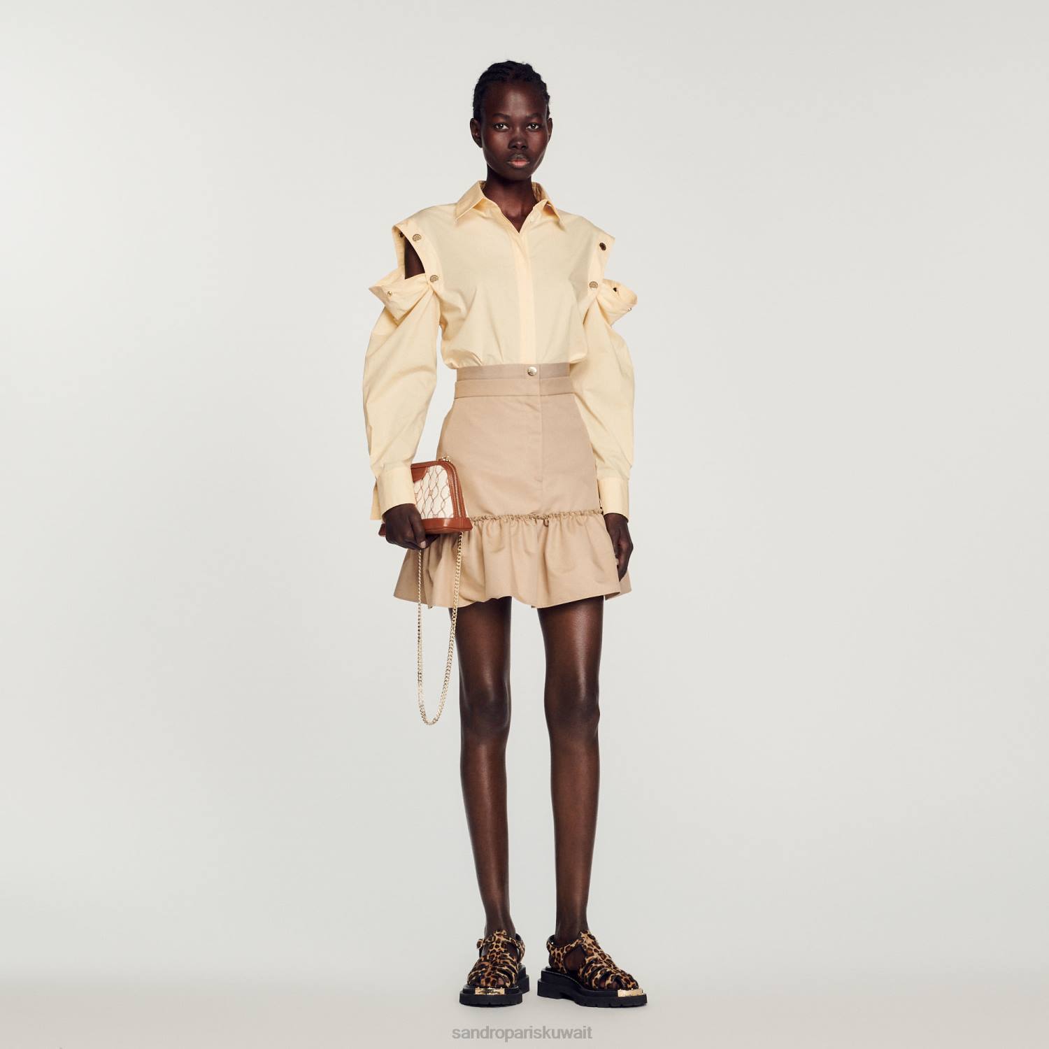 ثياب Sandro Paris قميص طويل سمنة نحيف ZJ00411