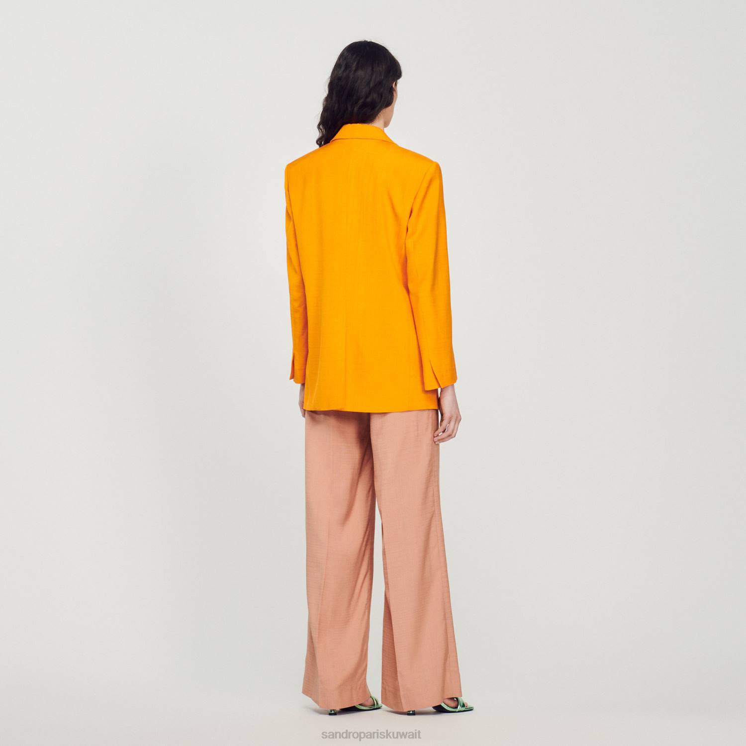 ثياب Sandro Paris سترة مصممة البرتقالي نحيف ZJ00421