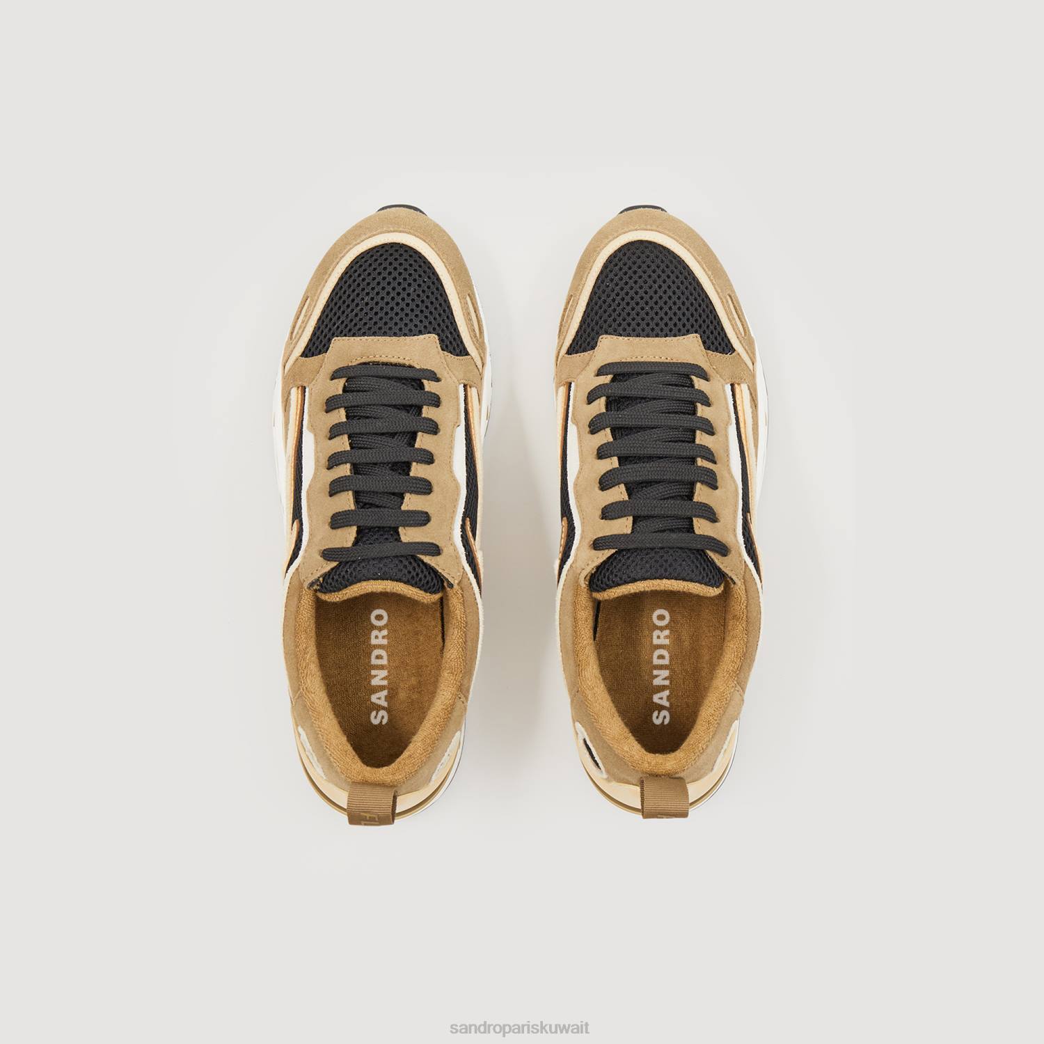 أحذية Sandro Paris أحذية رياضية لهب أخضر زيتوني نحيف ZJ00468