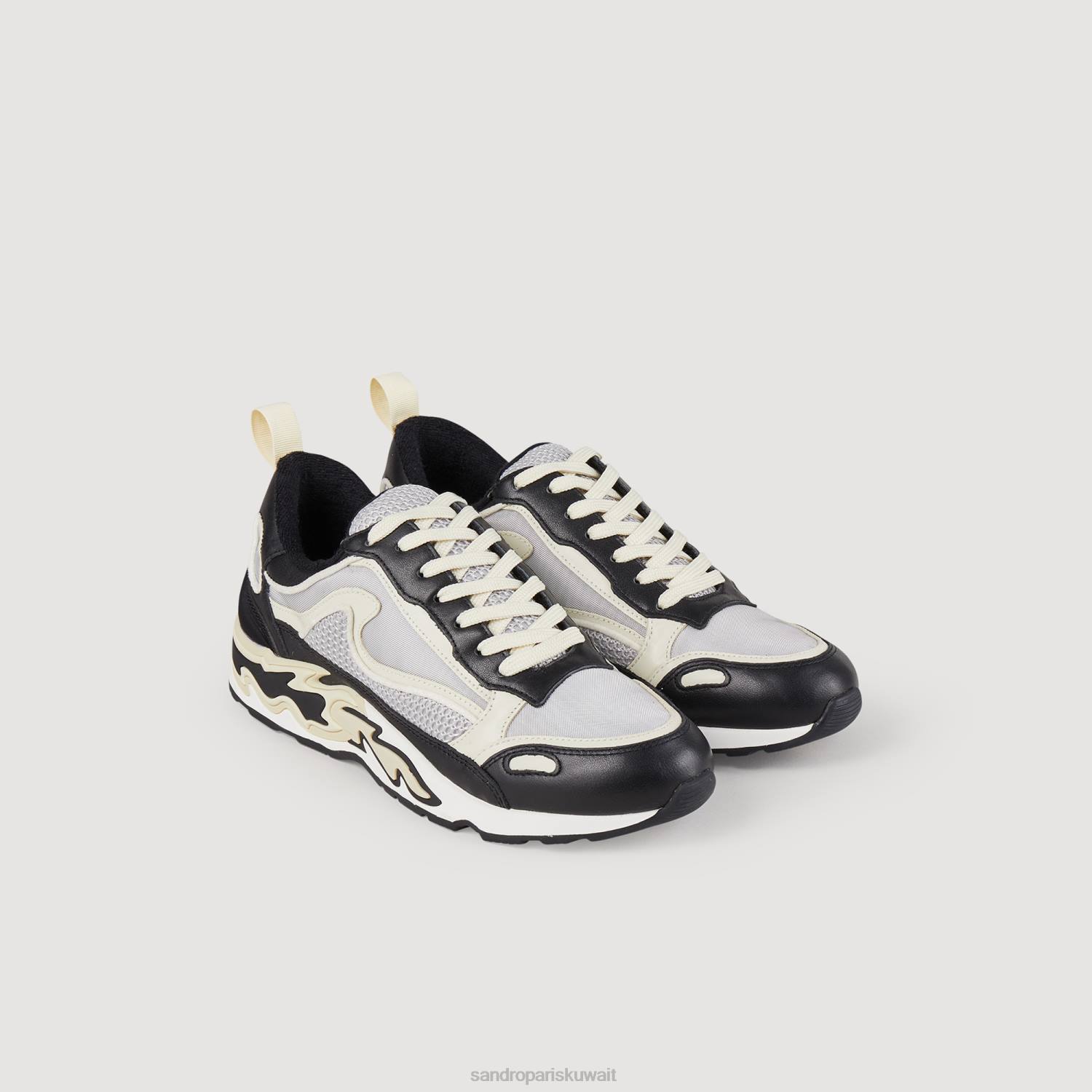 أحذية Sandro Paris أحذية رياضية لهب أسود نحيف ZJ00471