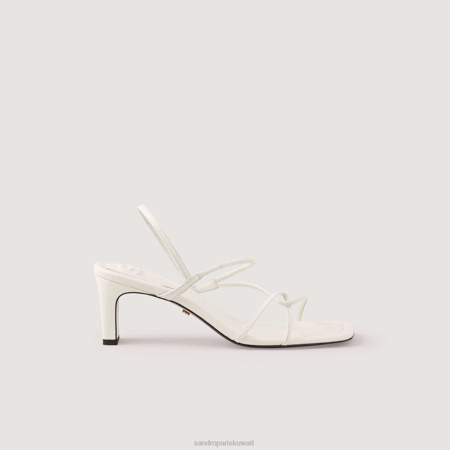 أحذية Sandro Paris الصنادل أحزمة بيج فاتح نحيف ZJ00497