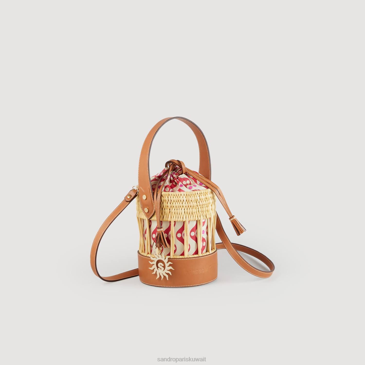 مُكَمِّلات Sandro Paris حقيبة دلو الرافية طبيعي نحيف ZJ00517