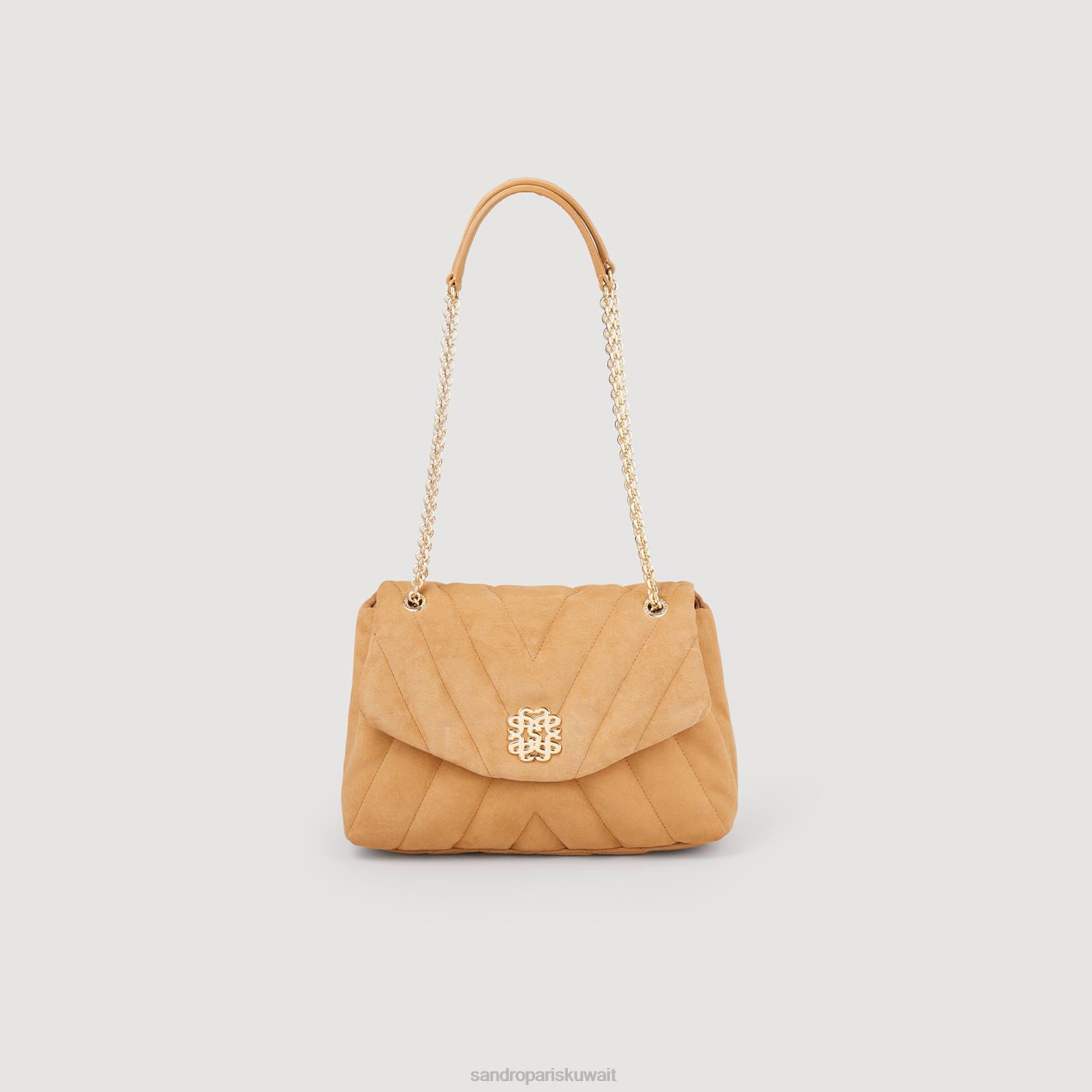 مُكَمِّلات Sandro Paris حقيبة ميلا من الجلد السويدي المبطن جمل نحيف ZJ00522