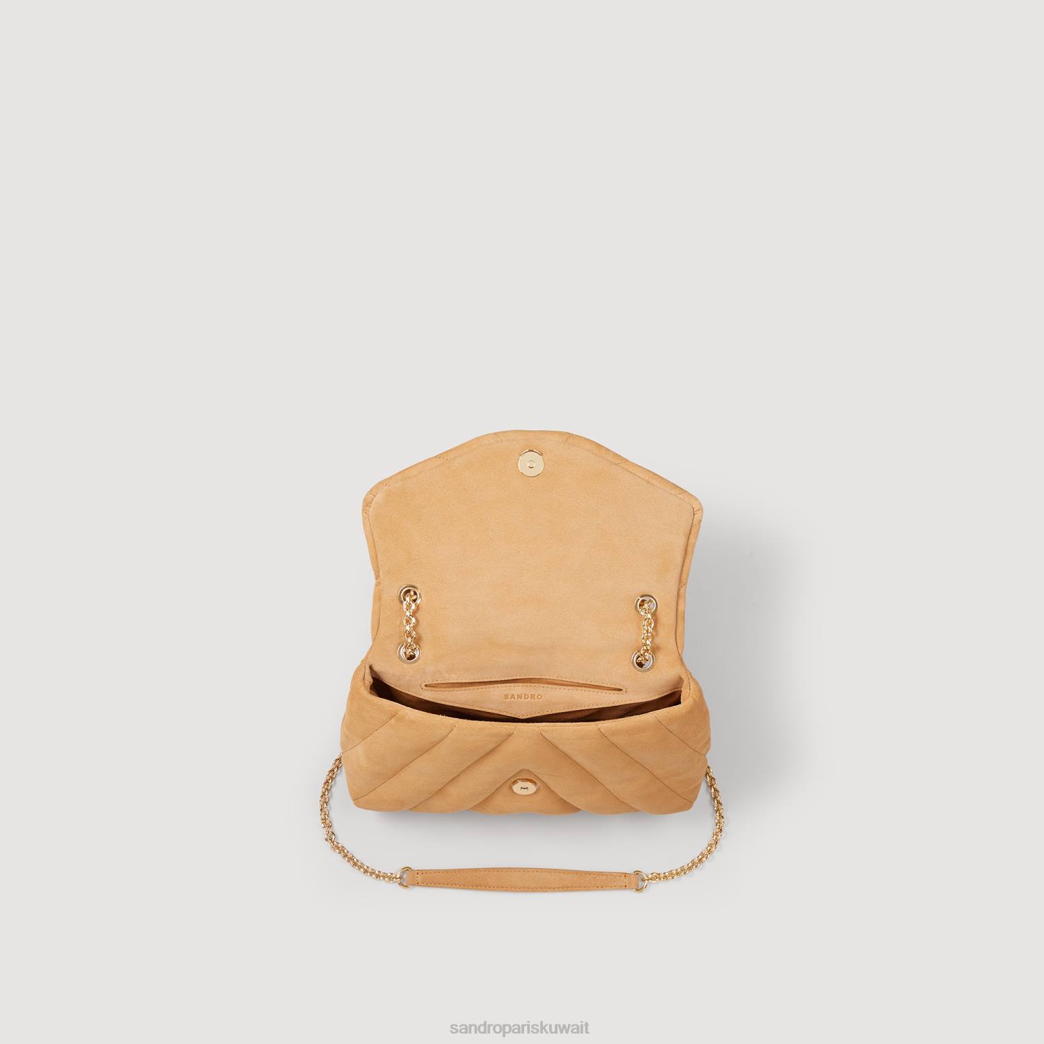 مُكَمِّلات Sandro Paris حقيبة ميلا من الجلد السويدي المبطن جمل نحيف ZJ00522