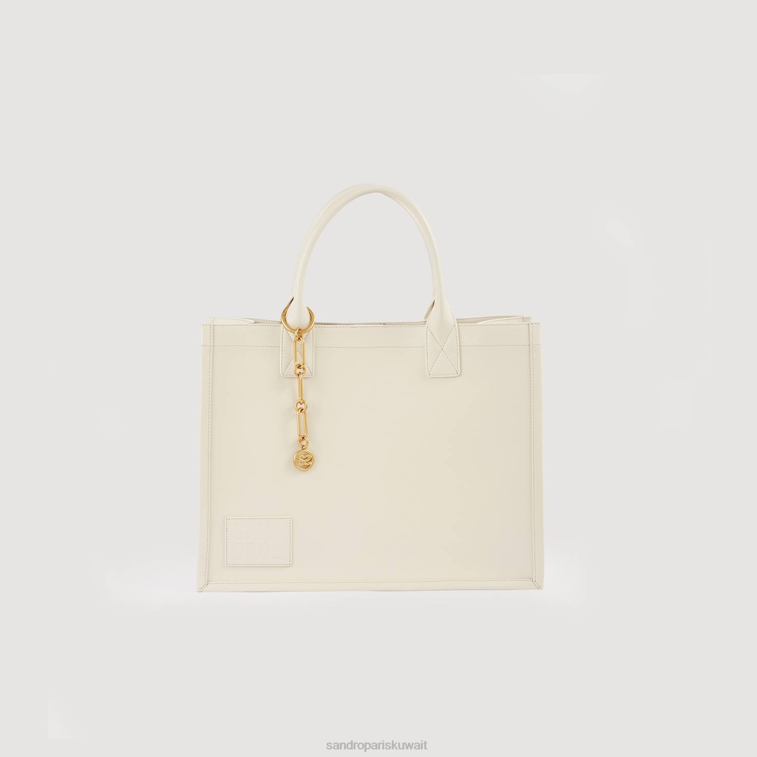 مُكَمِّلات Sandro Paris حقيبة جلدية مع سلسلة مجوهرات لون واحد نحيف ZJ00545