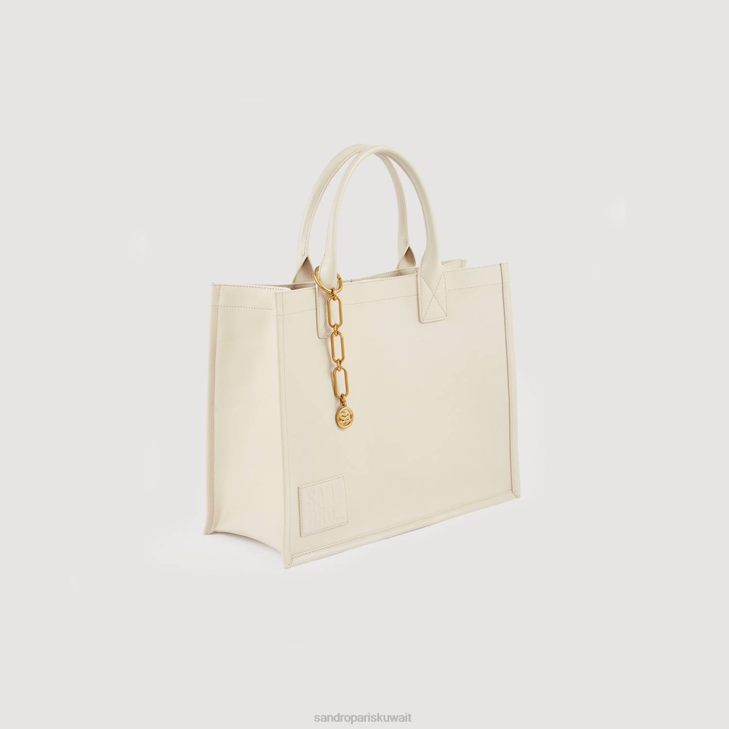 مُكَمِّلات Sandro Paris حقيبة جلدية مع سلسلة مجوهرات لون واحد نحيف ZJ00545