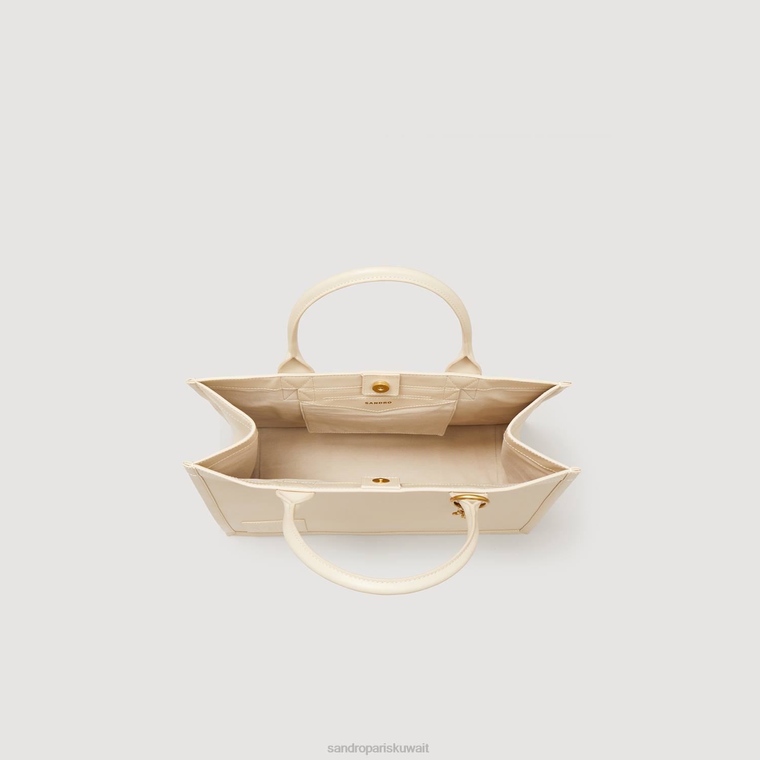 مُكَمِّلات Sandro Paris حقيبة جلدية مع سلسلة مجوهرات لون واحد نحيف ZJ00545