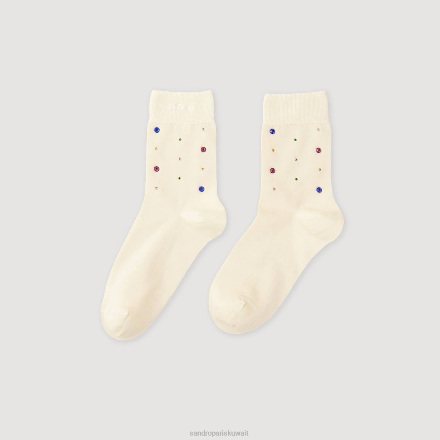 مُكَمِّلات Sandro Paris الجوارب حجر الراين بيج فاتح نحيف ZJ00553