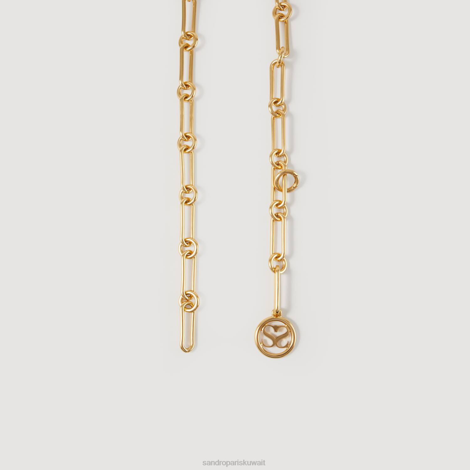 مُكَمِّلات Sandro Paris حزام سلسلة قابل للتعديل ذهب نحيف ZJ00581