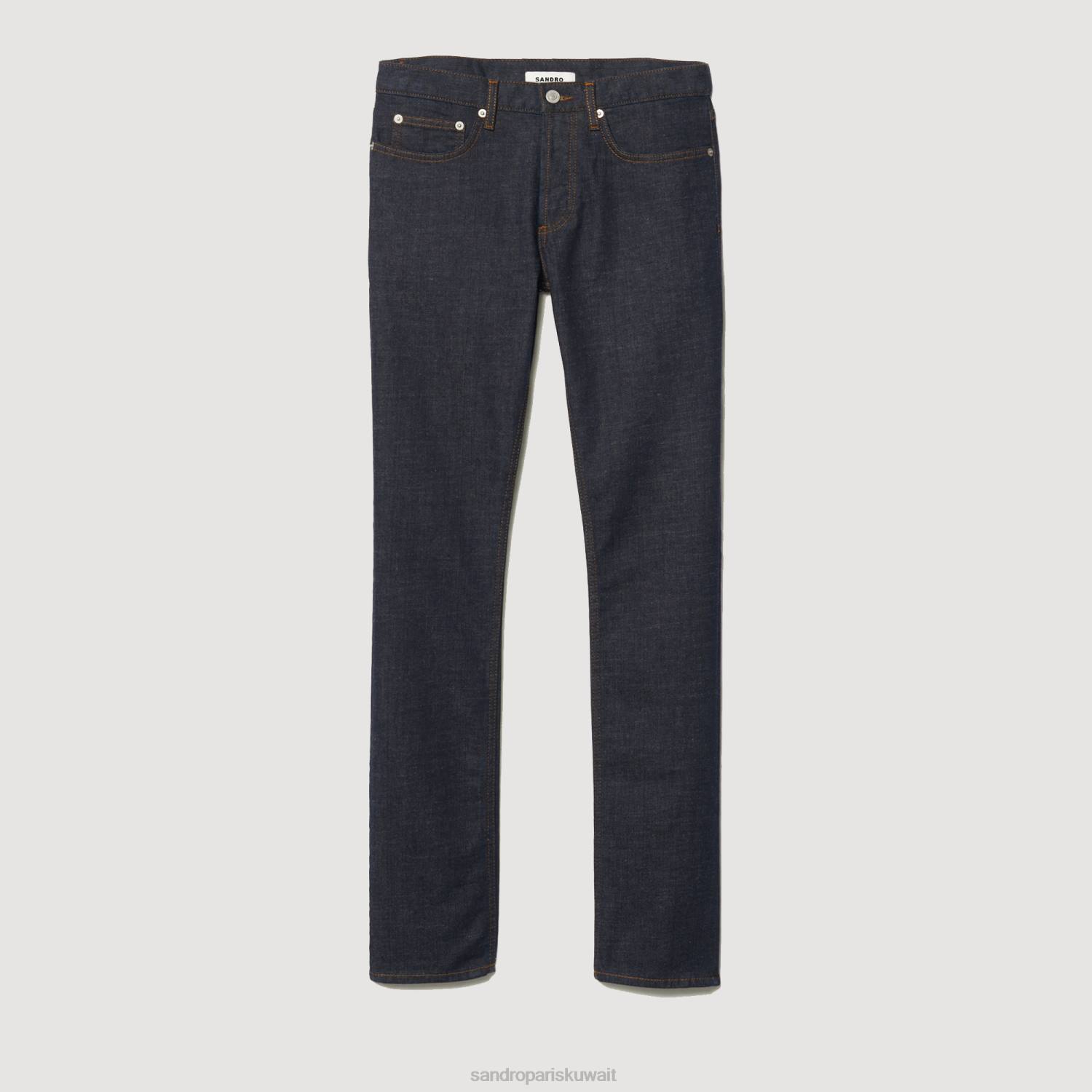 ثياب Sandro Paris الجينز الخام - قطع ضيق الدنيم الخام رجال ZJ00598