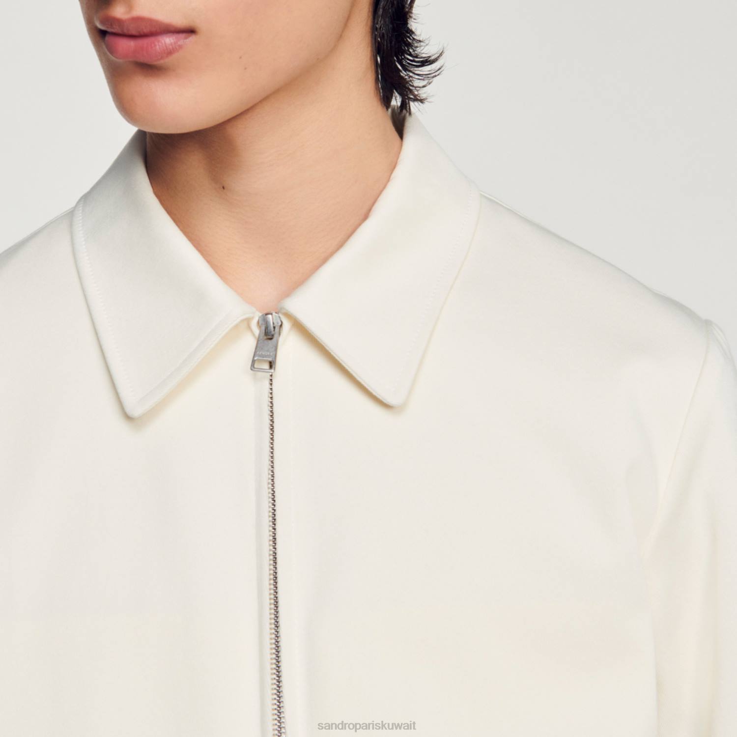 ثياب Sandro Paris سترة قطنية بيج فاتح رجال ZJ00602