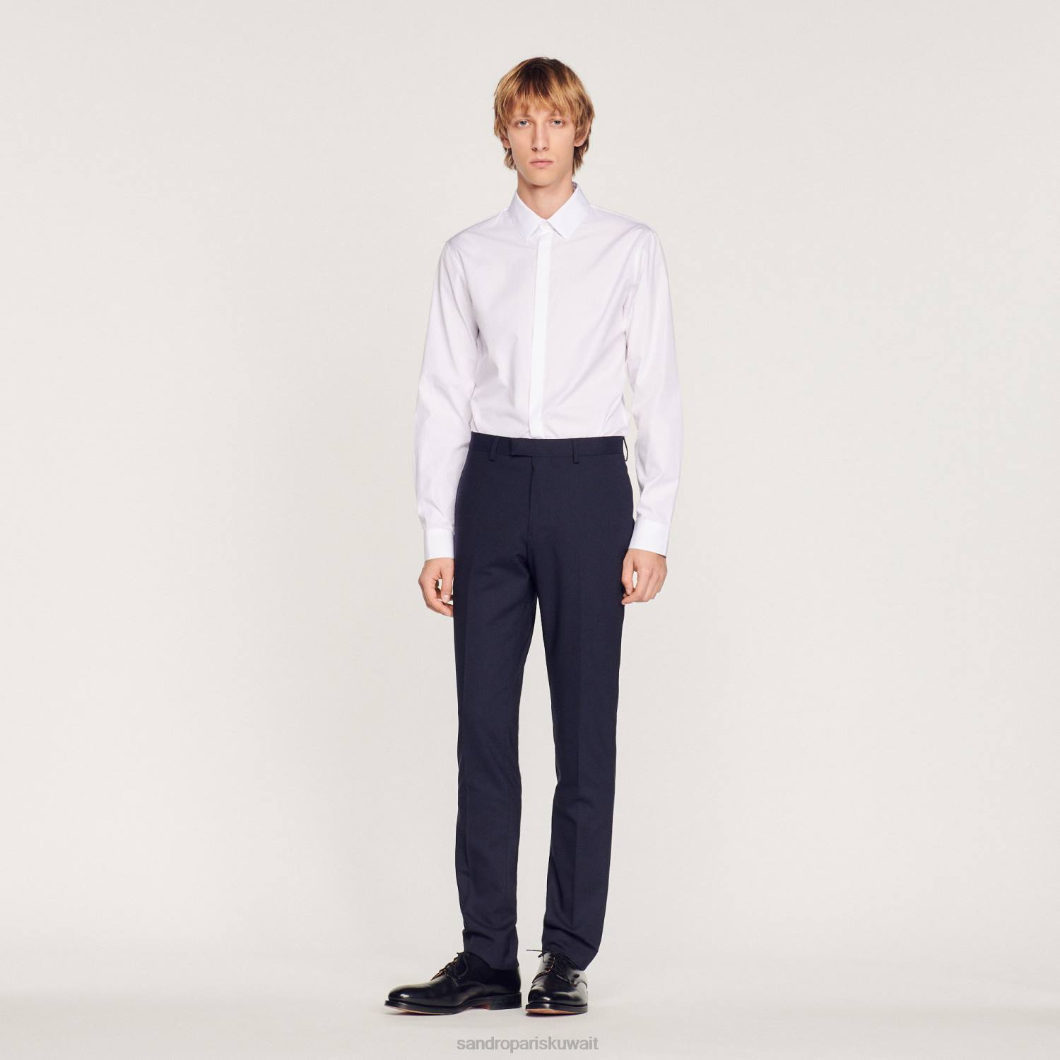 ثياب Sandro Paris سراويل البدلة الأزرق الداكن رجال ZJ00612