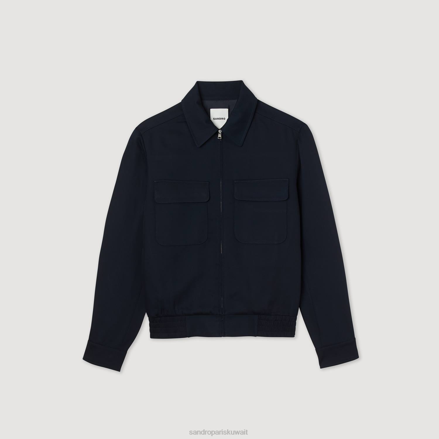 ثياب Sandro Paris سترة متدفقة الأزرق الداكن رجال ZJ00619