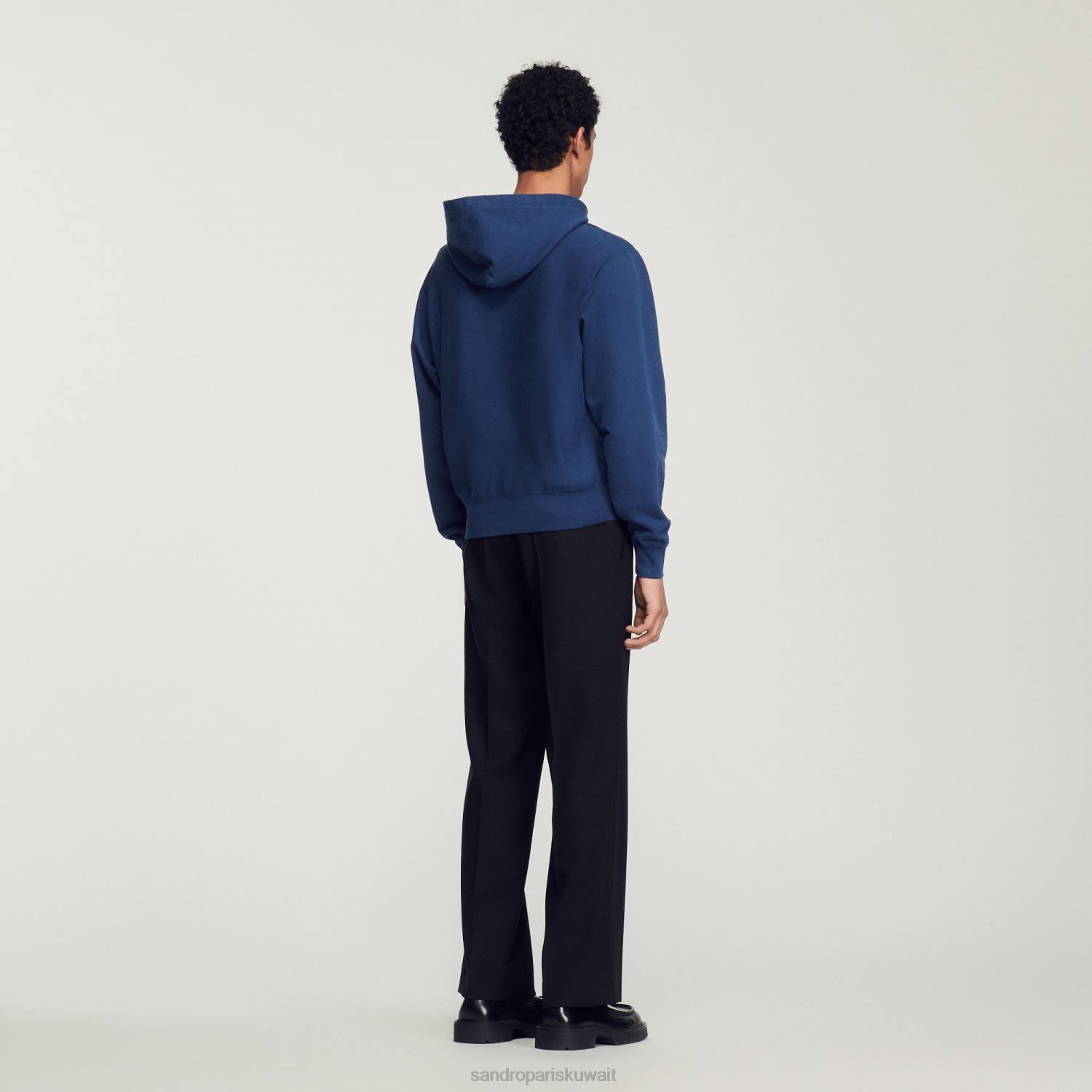 ثياب Sandro Paris هوديي الصوف أزرق رجال ZJ00671