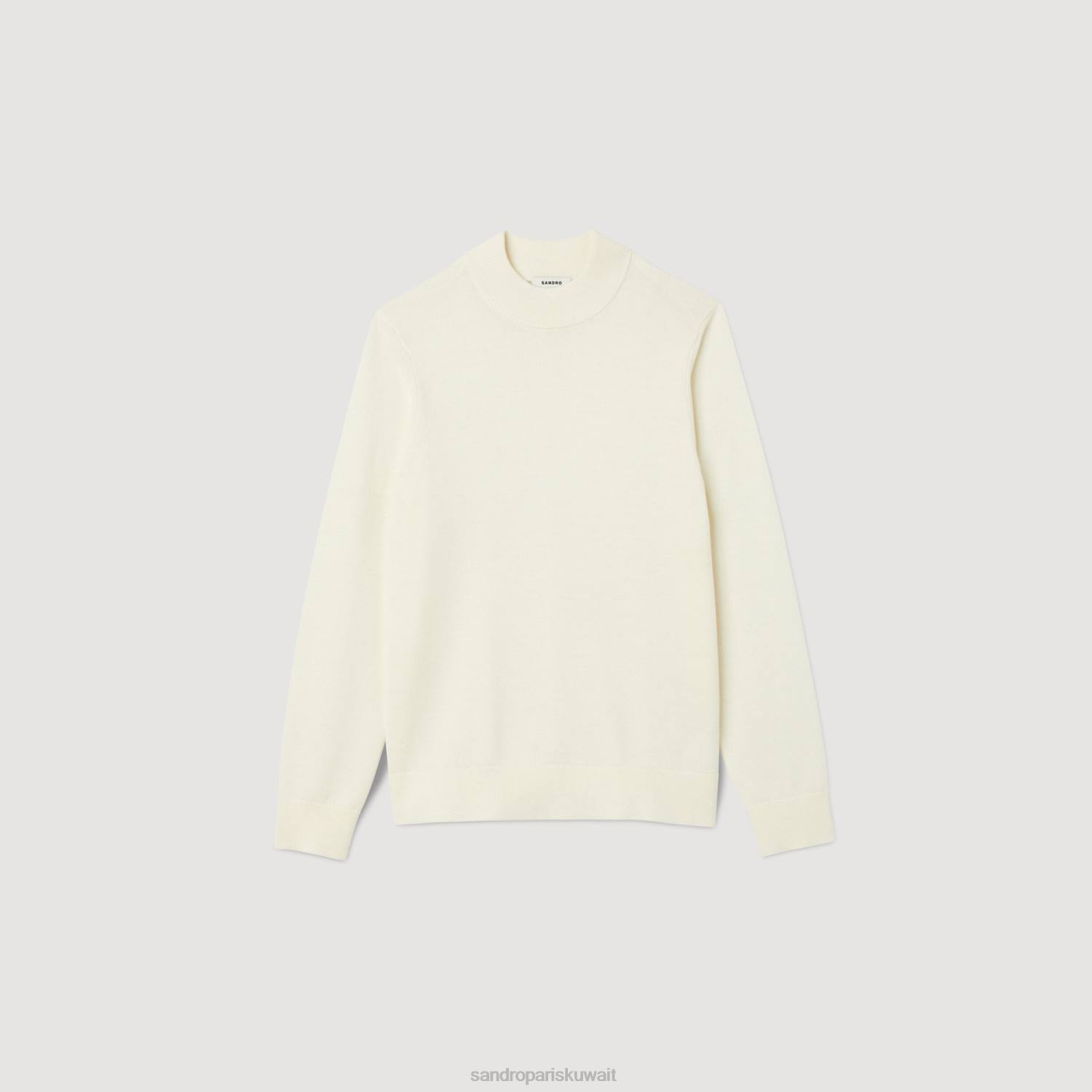 ثياب Sandro Paris سترة عالية الرقبة بيج فاتح رجال ZJ00676