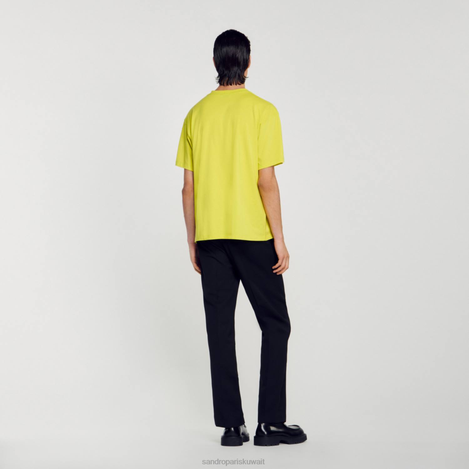 ثياب Sandro Paris تي شيرت نجم البحر اليانسون الأخضر رجال ZJ00686