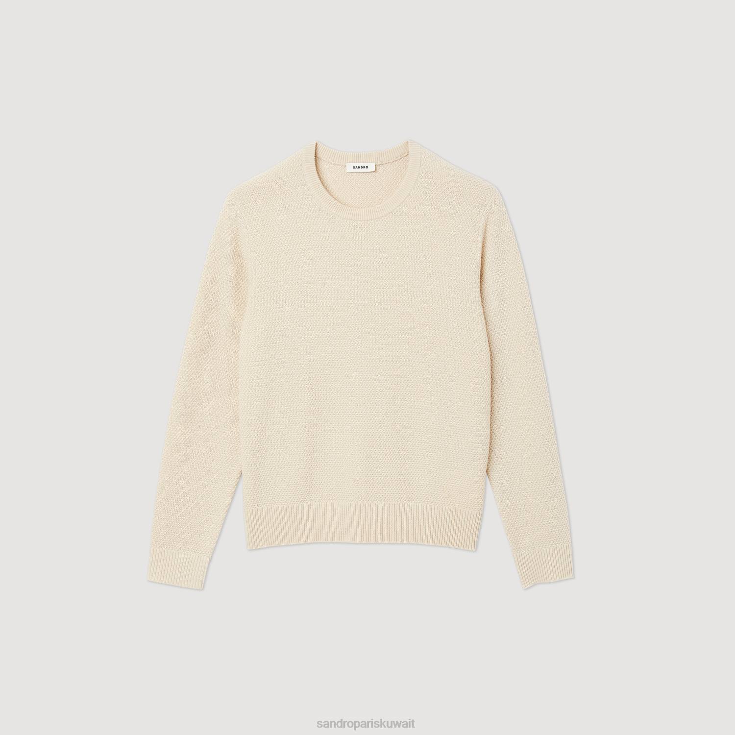 ثياب Sandro Paris كنزة صوف بيج فاتح رجال ZJ00688