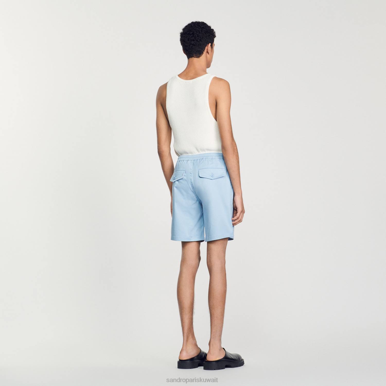 ثياب Sandro Paris السراويل القطنية السماء الزرقاء رجال ZJ00741