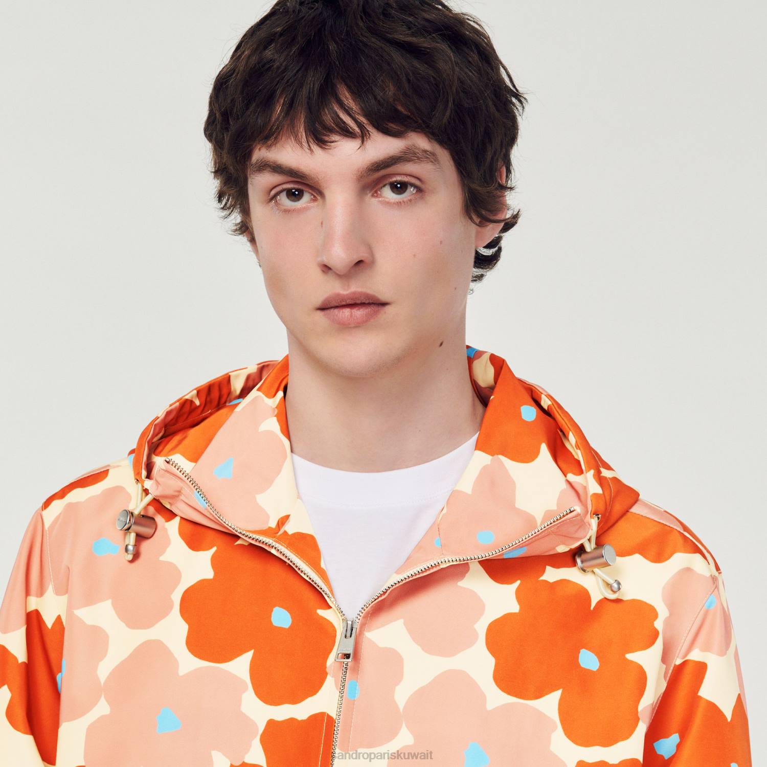 ثياب Sandro Paris سترة طباعة الأزهار البرتقالي رجال ZJ00747