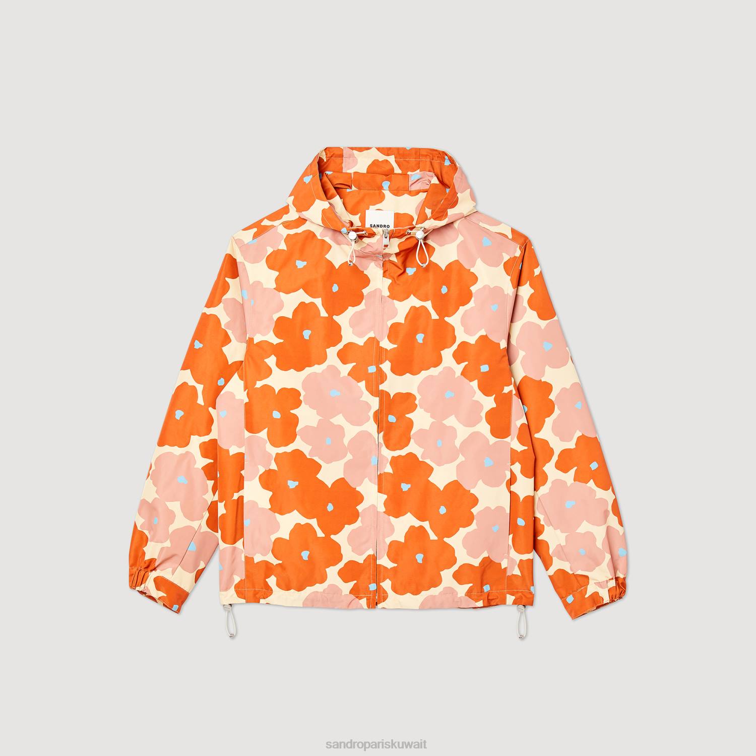ثياب Sandro Paris سترة طباعة الأزهار البرتقالي رجال ZJ00747