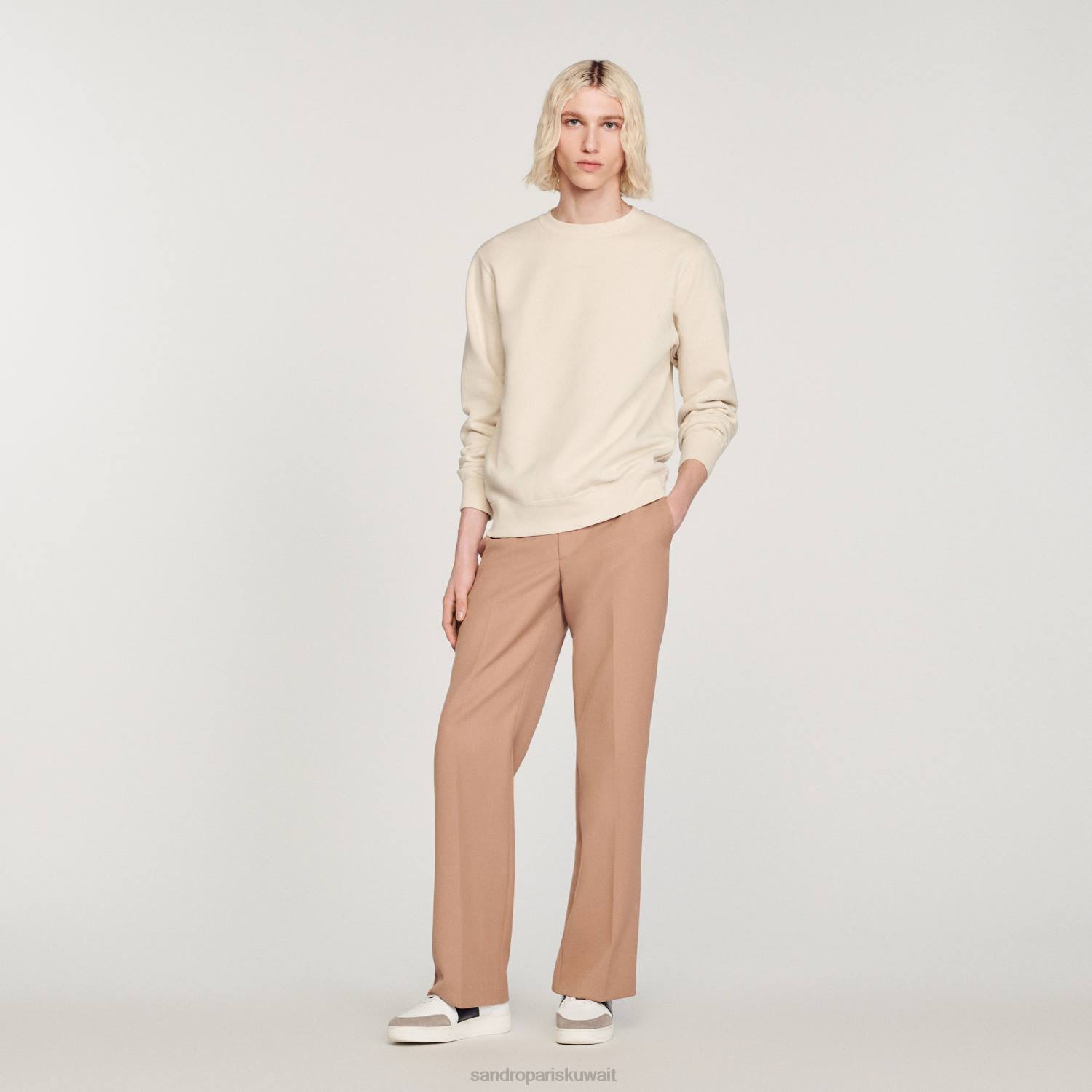 ثياب Sandro Paris سترة الصوف المطرزة جريج رجال ZJ00757