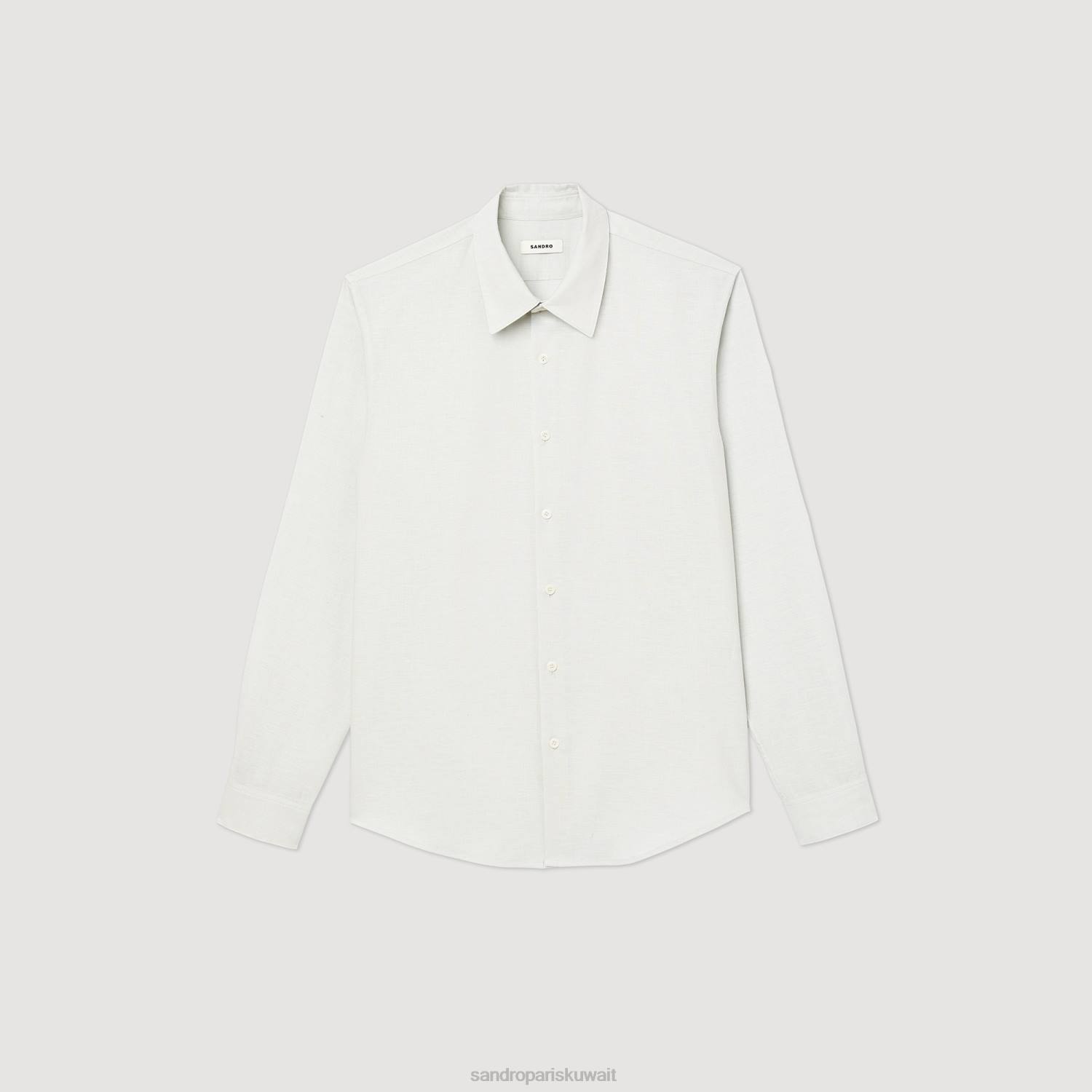 ثياب Sandro Paris قميص كلاسيكي أزرق فاتح رجال ZJ00778