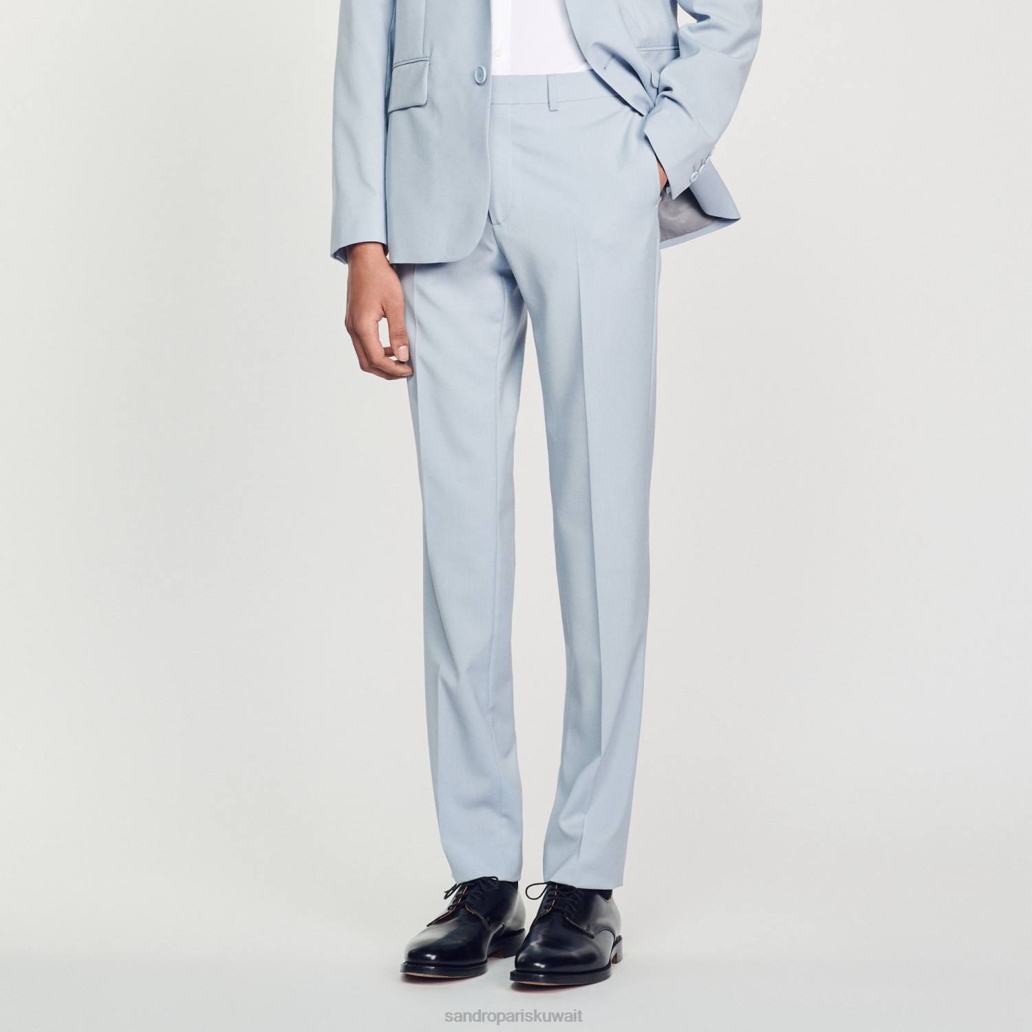 ثياب Sandro Paris سراويل البدلة أزرق فاتح رجال ZJ00794