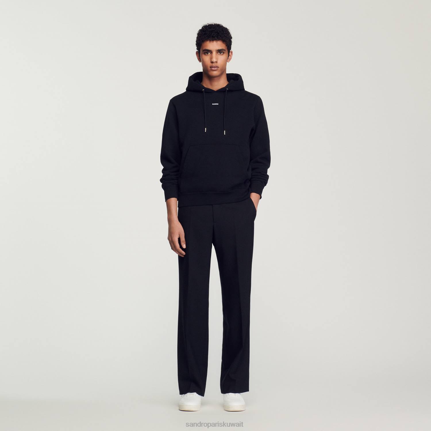 ثياب Sandro Paris هوديي مطرزة أسود نحيف ZJ00809