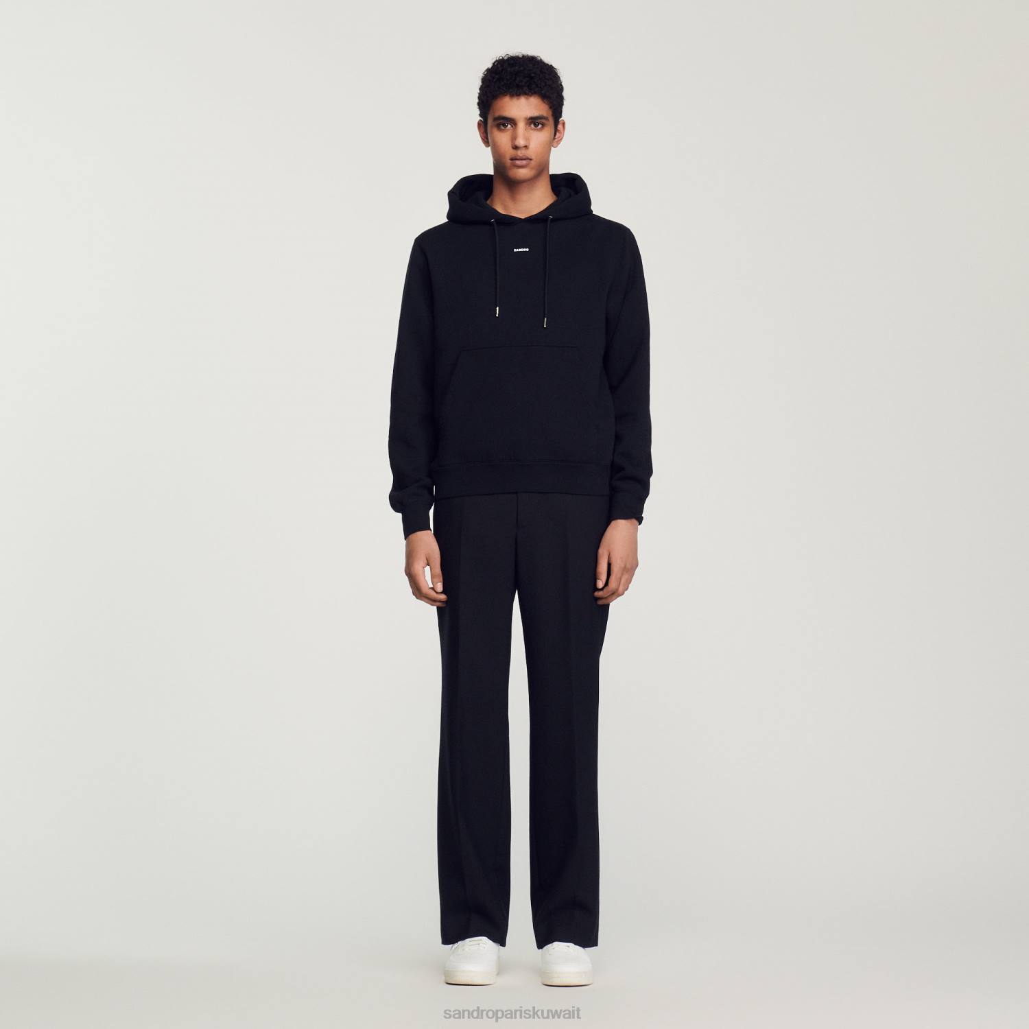 ثياب Sandro Paris هوديي مطرزة أسود نحيف ZJ00809