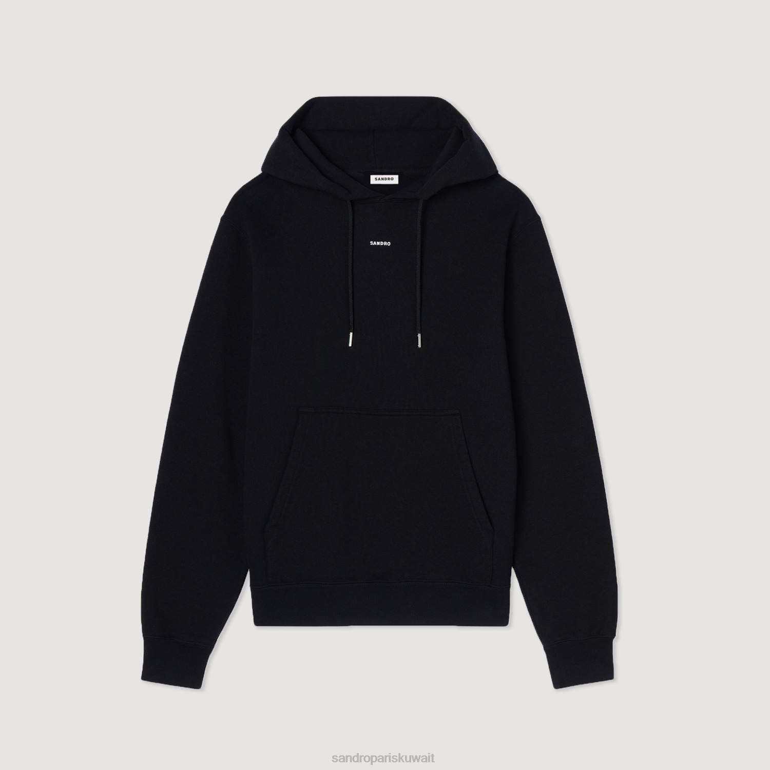 ثياب Sandro Paris هوديي مطرزة أسود نحيف ZJ00809