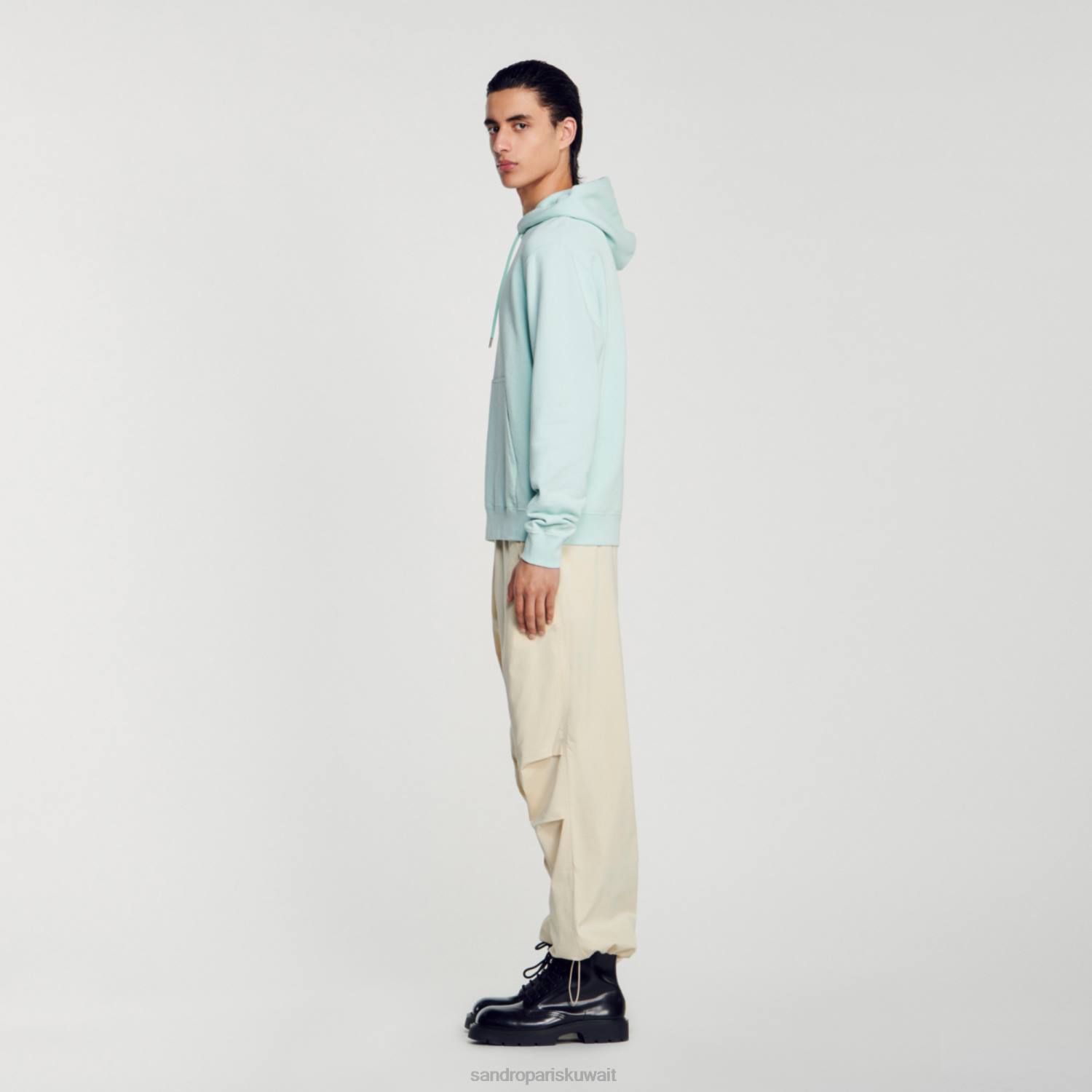 ثياب Sandro Paris هوديي مطرزة النعناع الأزرق نحيف ZJ00811